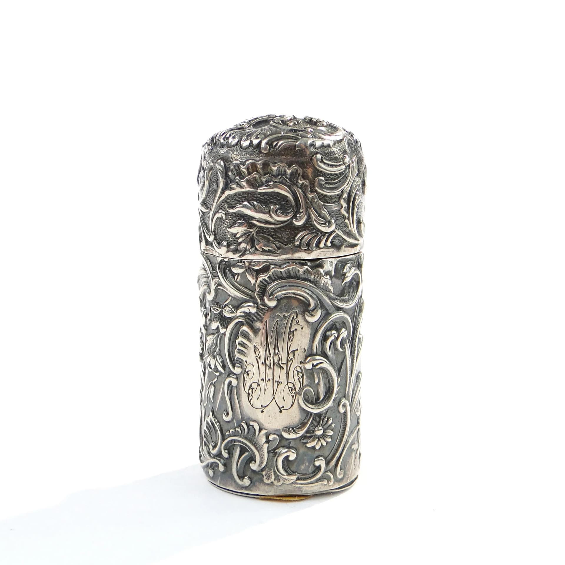 Flakon na perfumy, srebrny, srebro kryształ, Francja, XIX w. - 371516