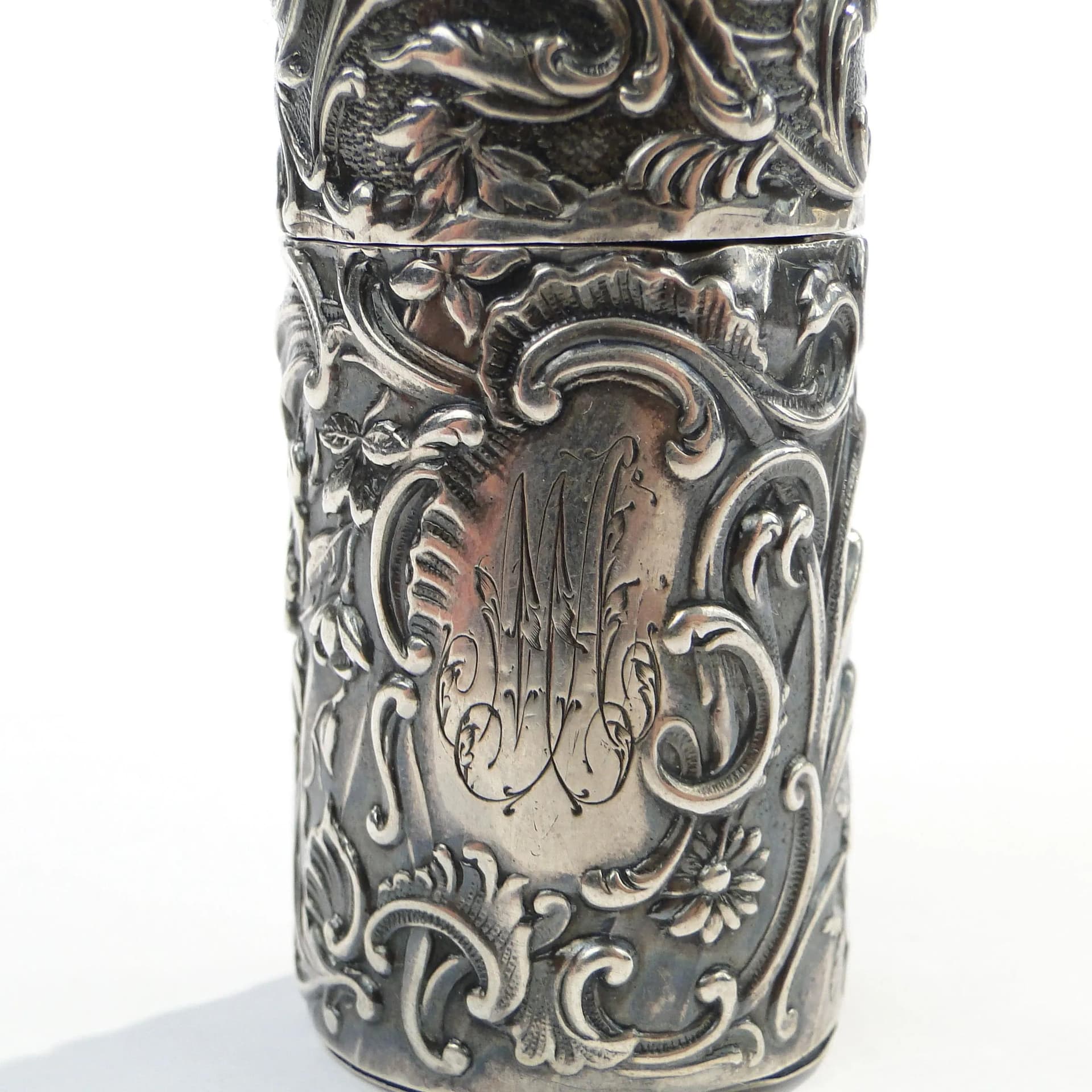 Flakon na perfumy, srebrny, srebro kryształ, Francja, XIX w. - 371517