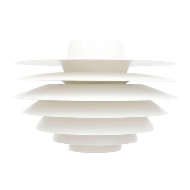 Lampa wisząca Verona, biały, metal, proj. S. Middelboe, Lyfa, Dania, lata 70. - WYMIARY