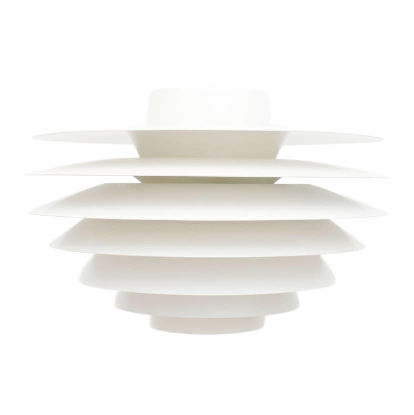 Lampa wisząca Verona, biały, metal, proj. S. Middelboe, Lyfa, Dania, lata 70.