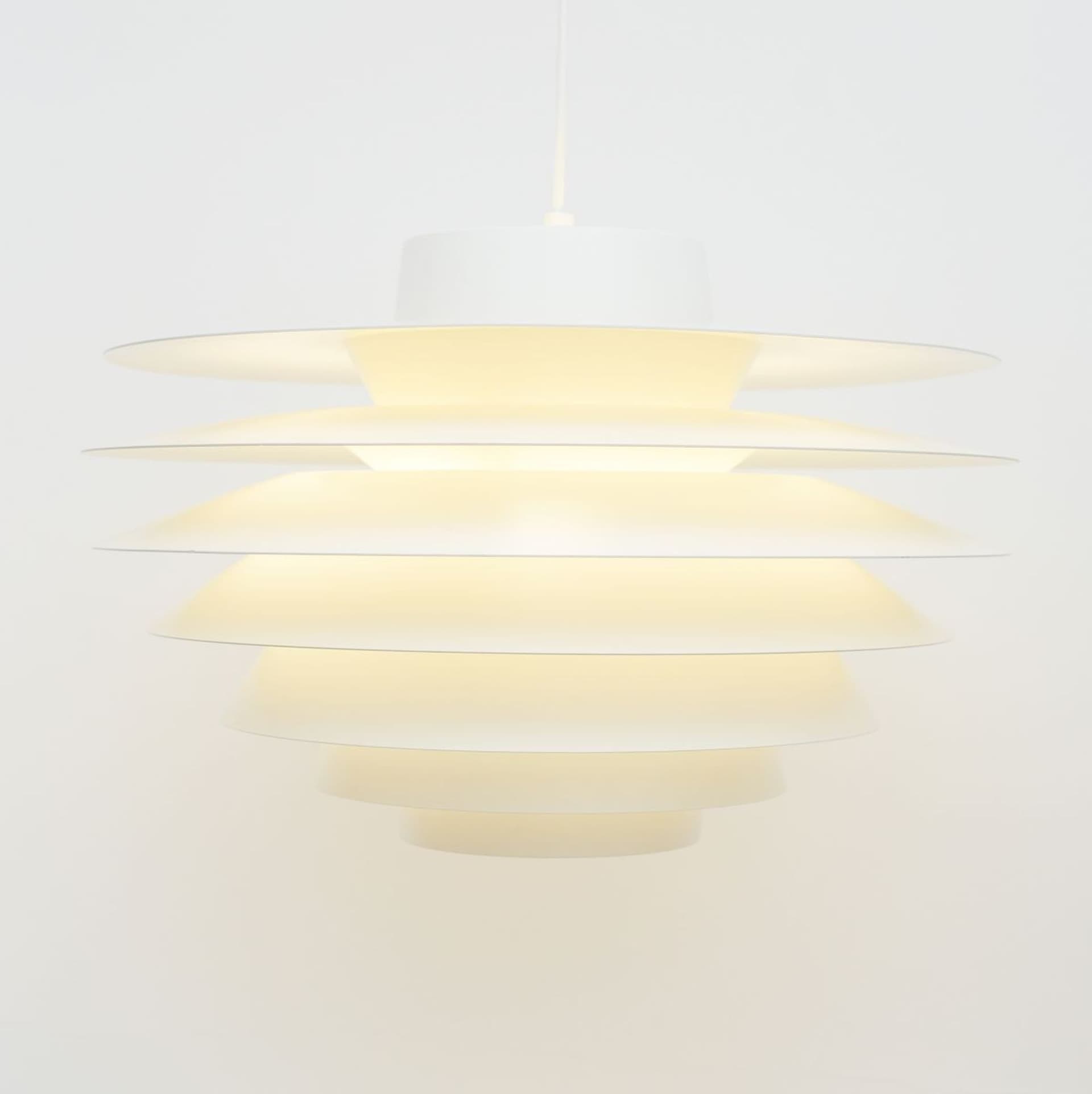 Lampa wisząca Verona, biały, metal, proj. S. Middelboe, Lyfa, Dania - 371534