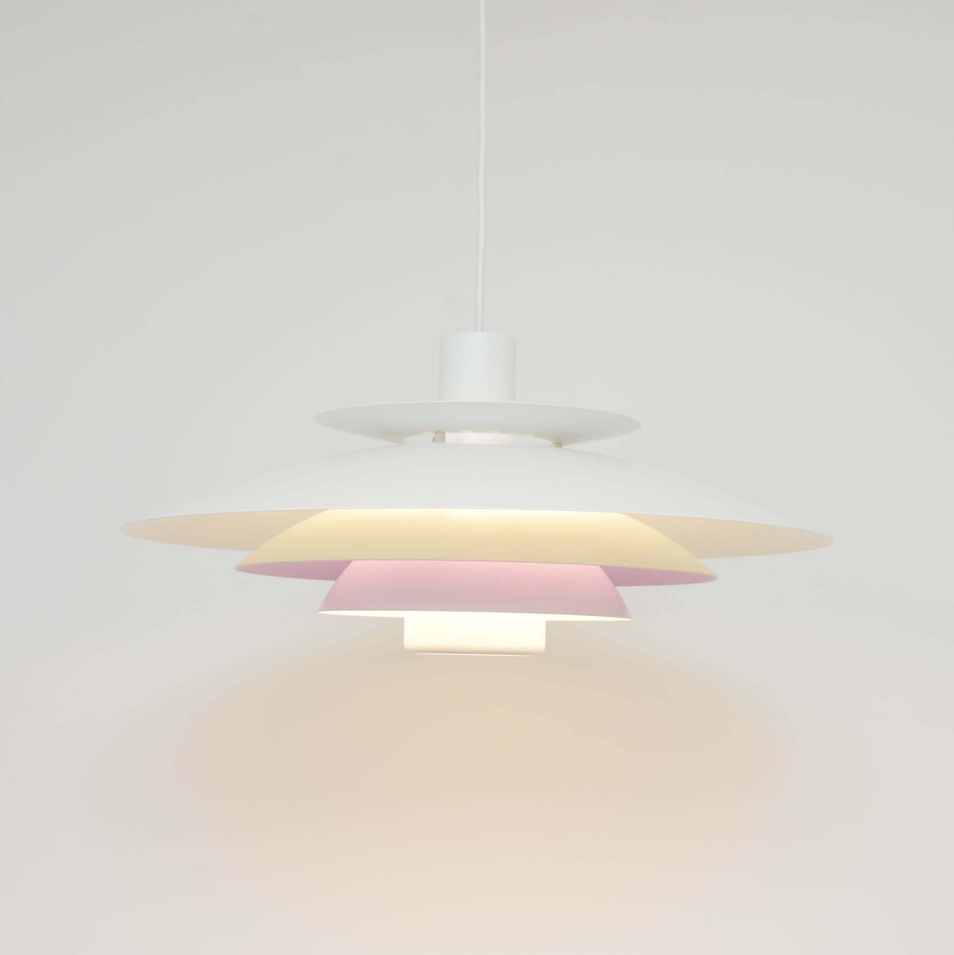 Lampa wisząca, Form Light, biały fioletowy, metal, Form Light, Dania, lata 70. - 371540