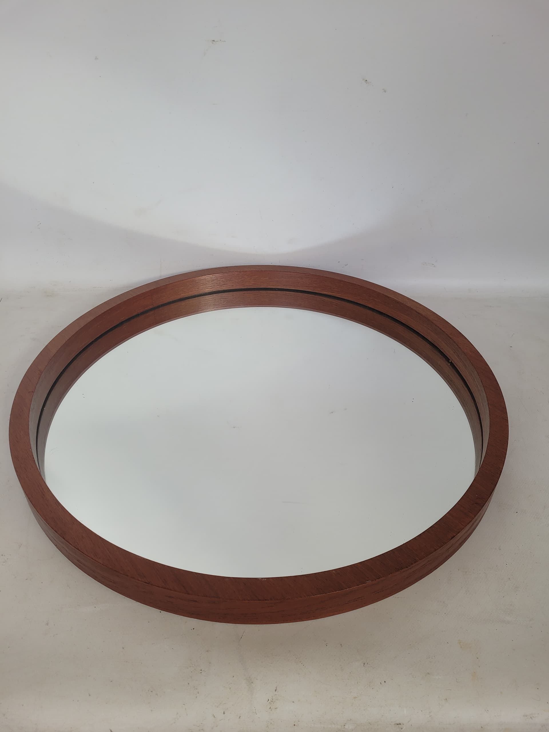 Lustro ścienne Zier Form, 60x60 cm, teak, szkło, Dania, lata 60. - 371546