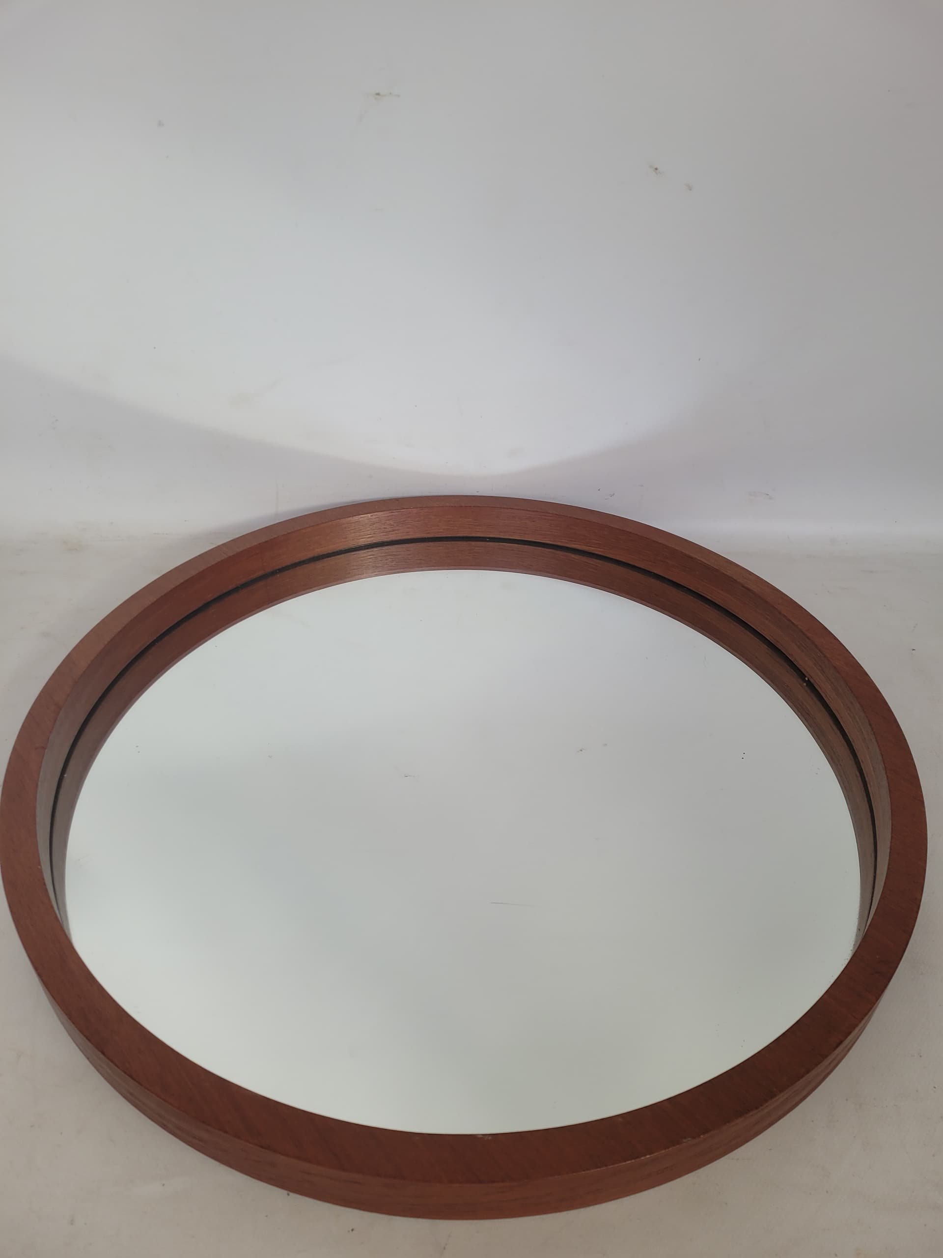 Lustro ścienne Zier Form, 60x60 cm, teak, szkło, Dania, lata 60. - 371545