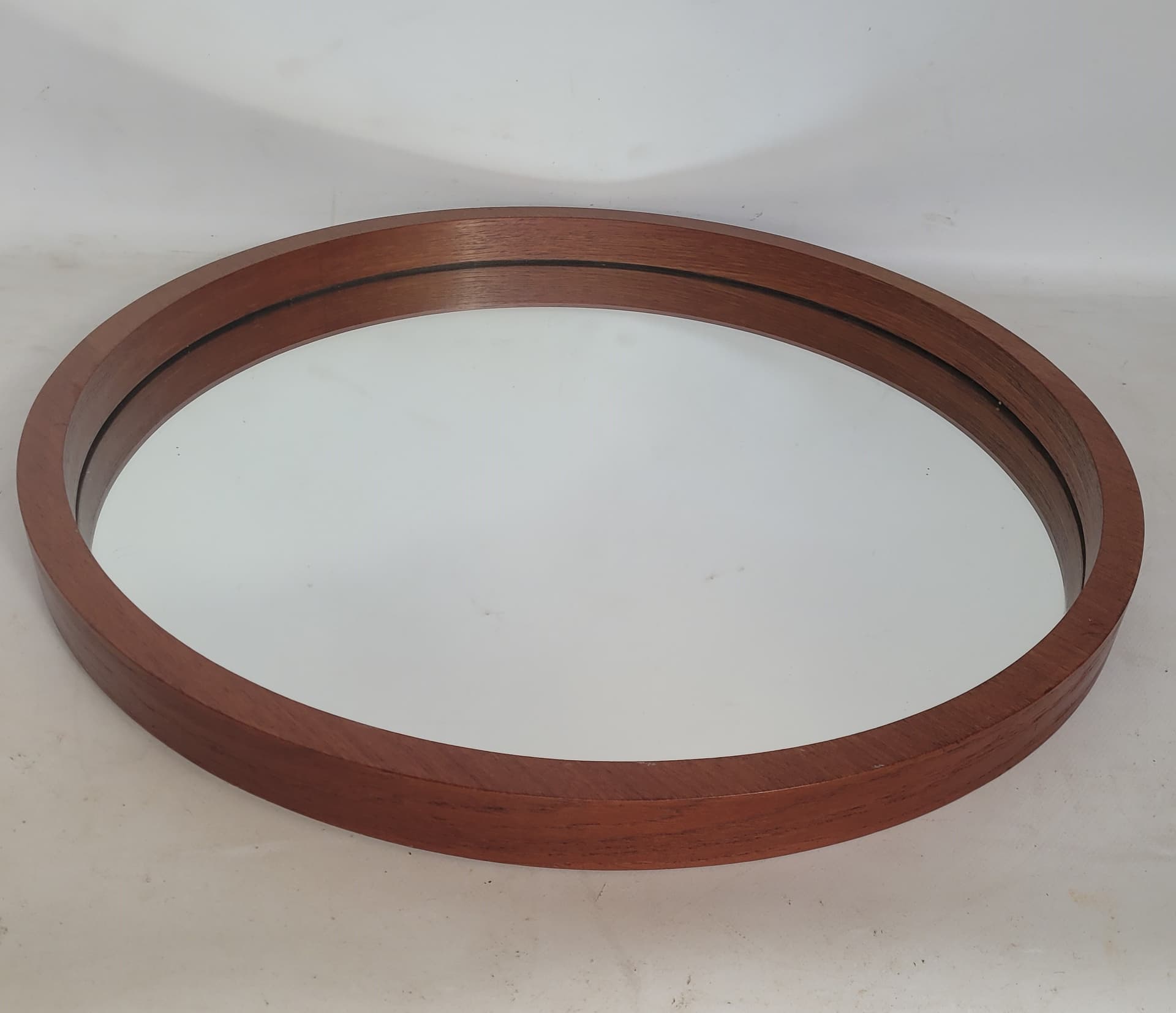 Lustro ścienne Zier Form, 60x60 cm, teak, szkło, Dania, lata 60. - 371544