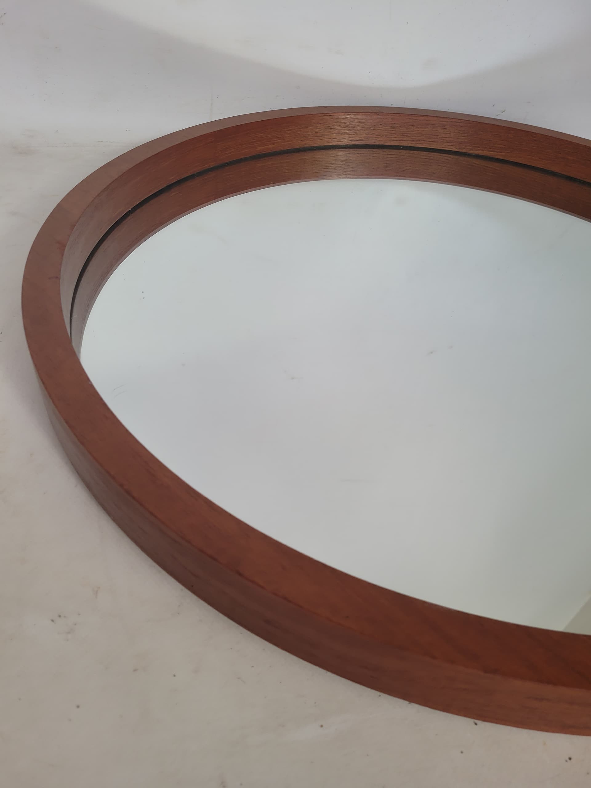Lustro ścienne Zier Form, 60x60 cm, teak, szkło, Dania, lata 60. - 371551