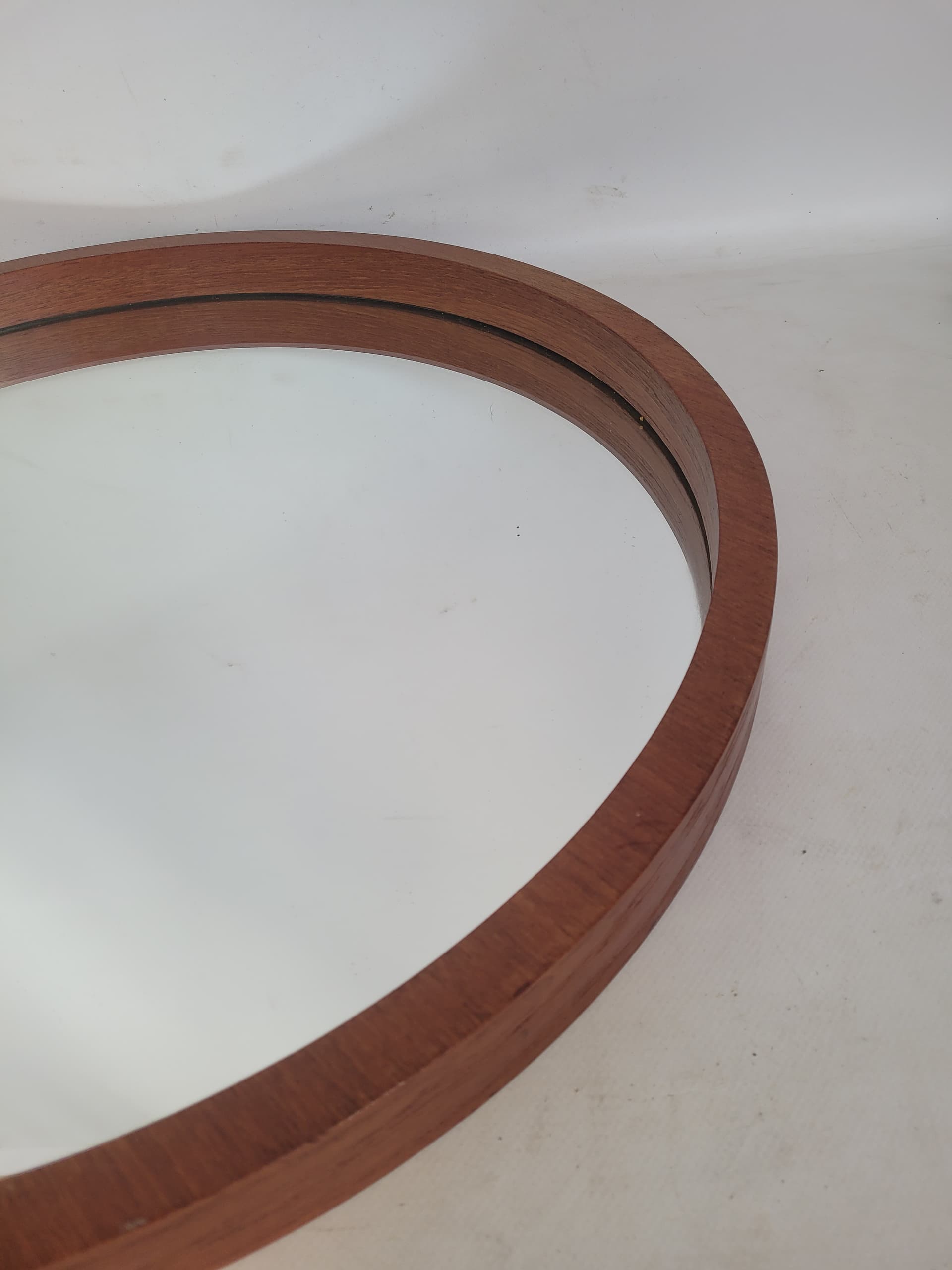Lustro ścienne Zier Form, 60x60 cm, teak, szkło, Dania, lata 60. - 371549