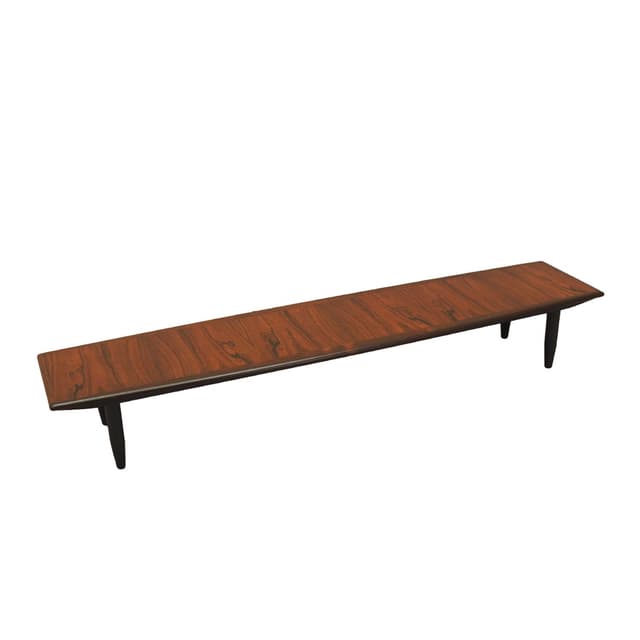 Lowboard, palisander brązowy, drewno czarne, Dania, lata 70. - WYMIARY
