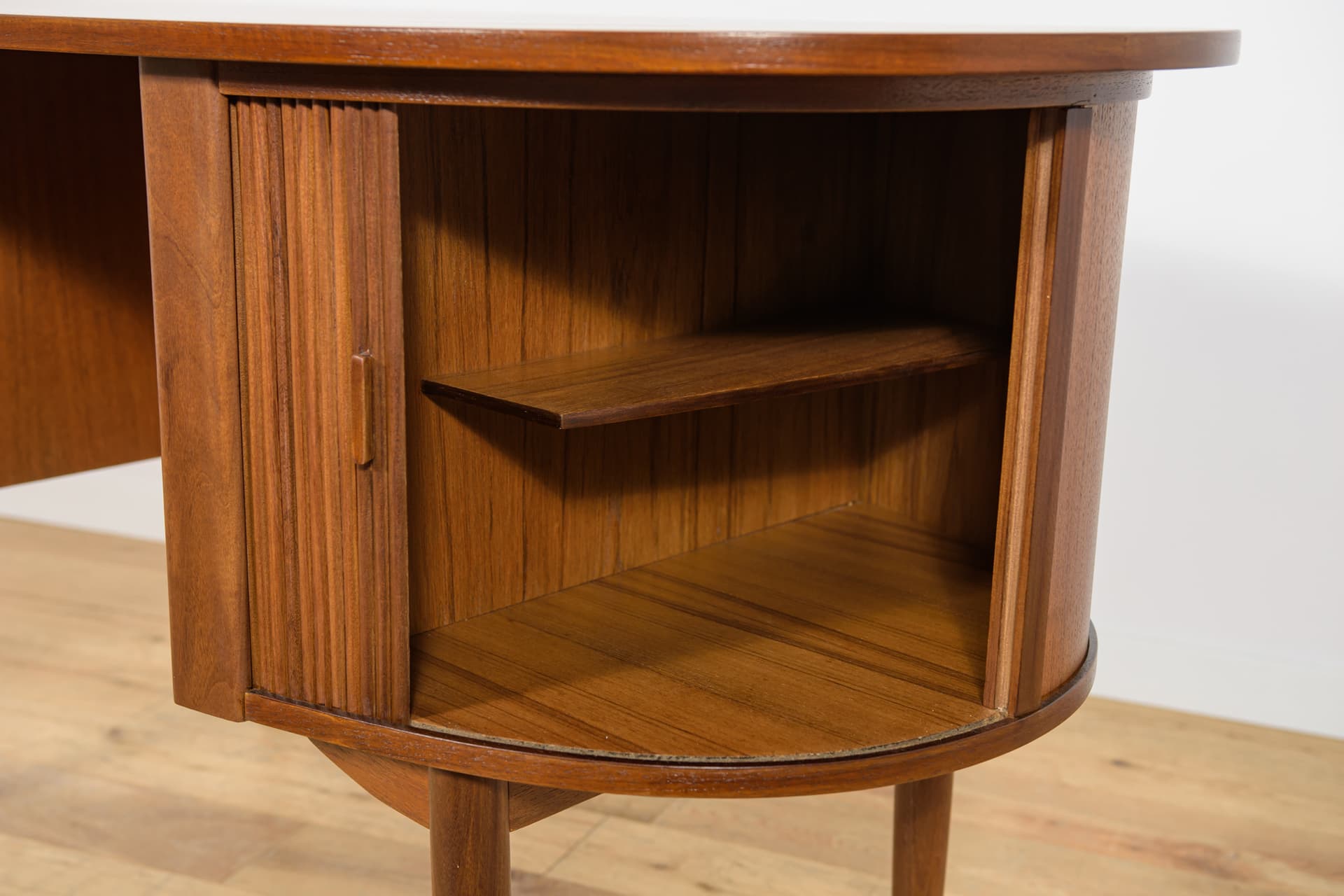Biurko Kidney Desk, brązowy, teak, Dania, lata 60. - 371962
