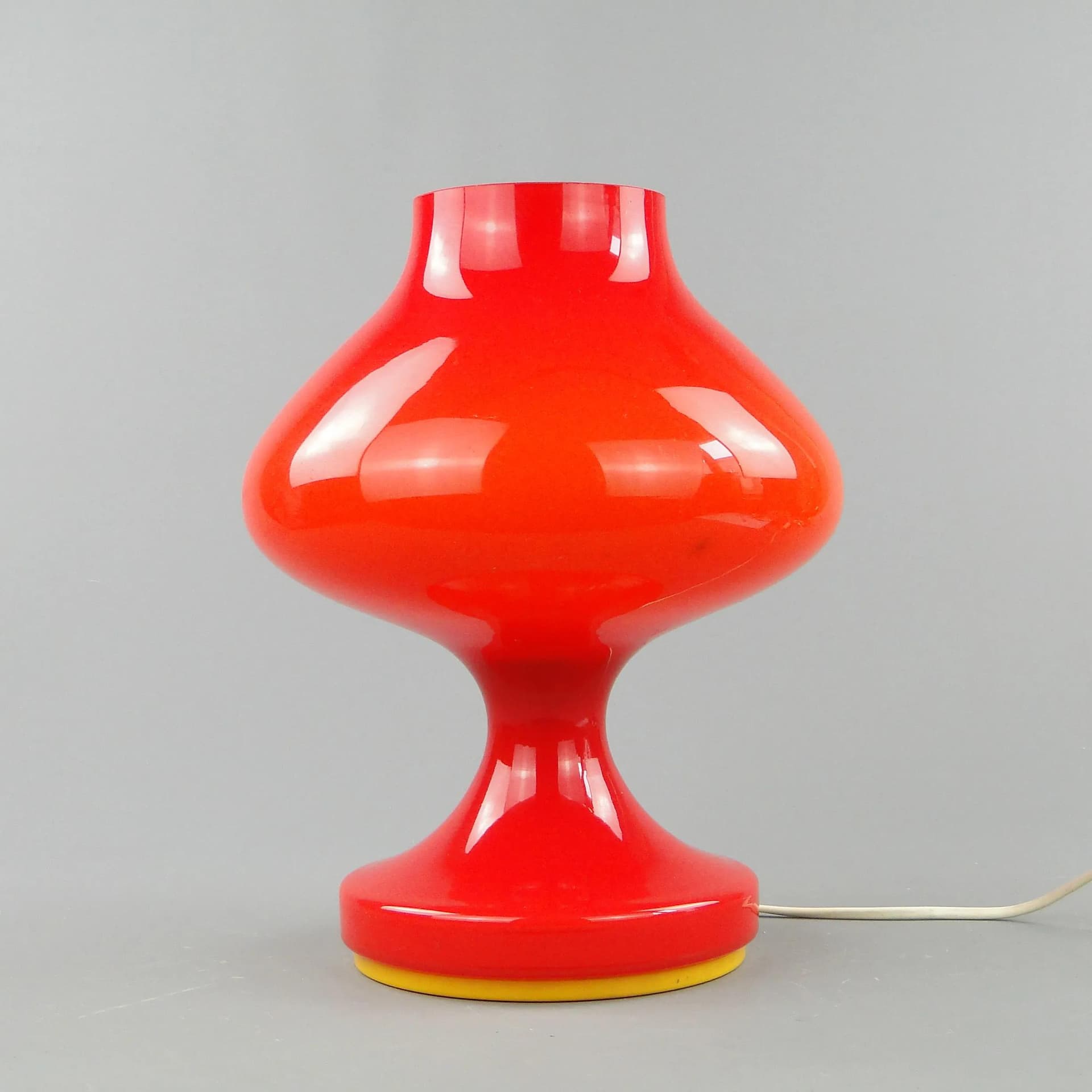 Lampa stołowa, szkło czerwony pomarańczowy żółty, proj. S. Tabera, OPP Jihlava, Czechosłowacja, lata 70. - 371974