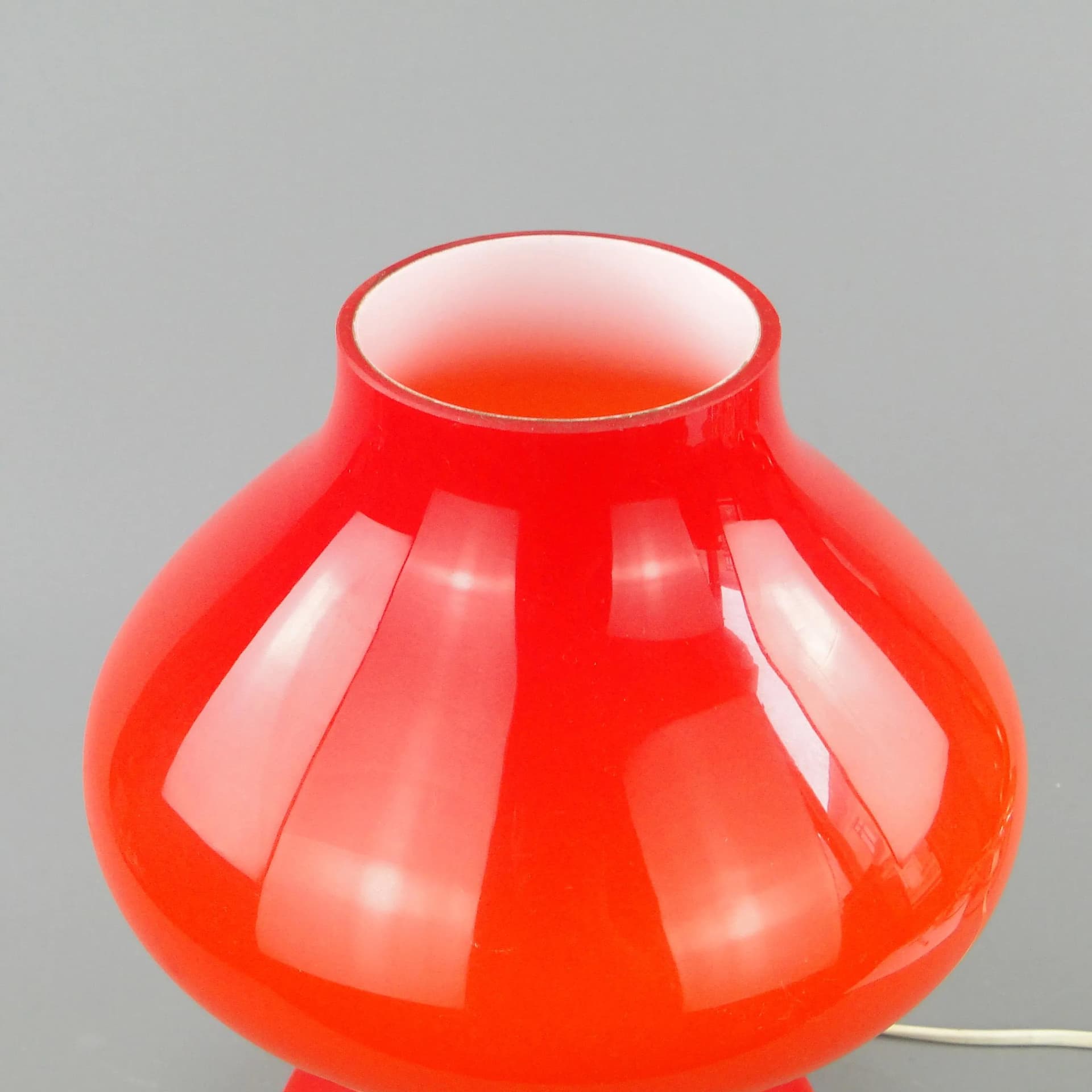 Lampa stołowa, szkło czerwony pomarańczowy żółty, proj. S. Tabera, OPP Jihlava, Czechosłowacja, lata 70. - 371976