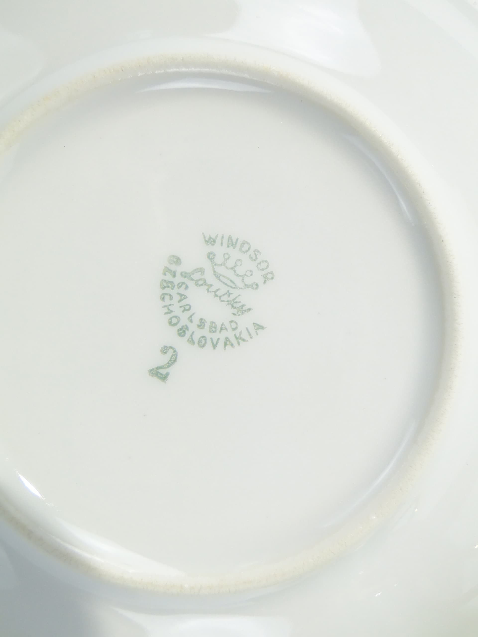 Filiżanka do espresso Windsor, porcelana zielona, złocenie, Windsor, Czechosłowacja, lata 50. - 372213