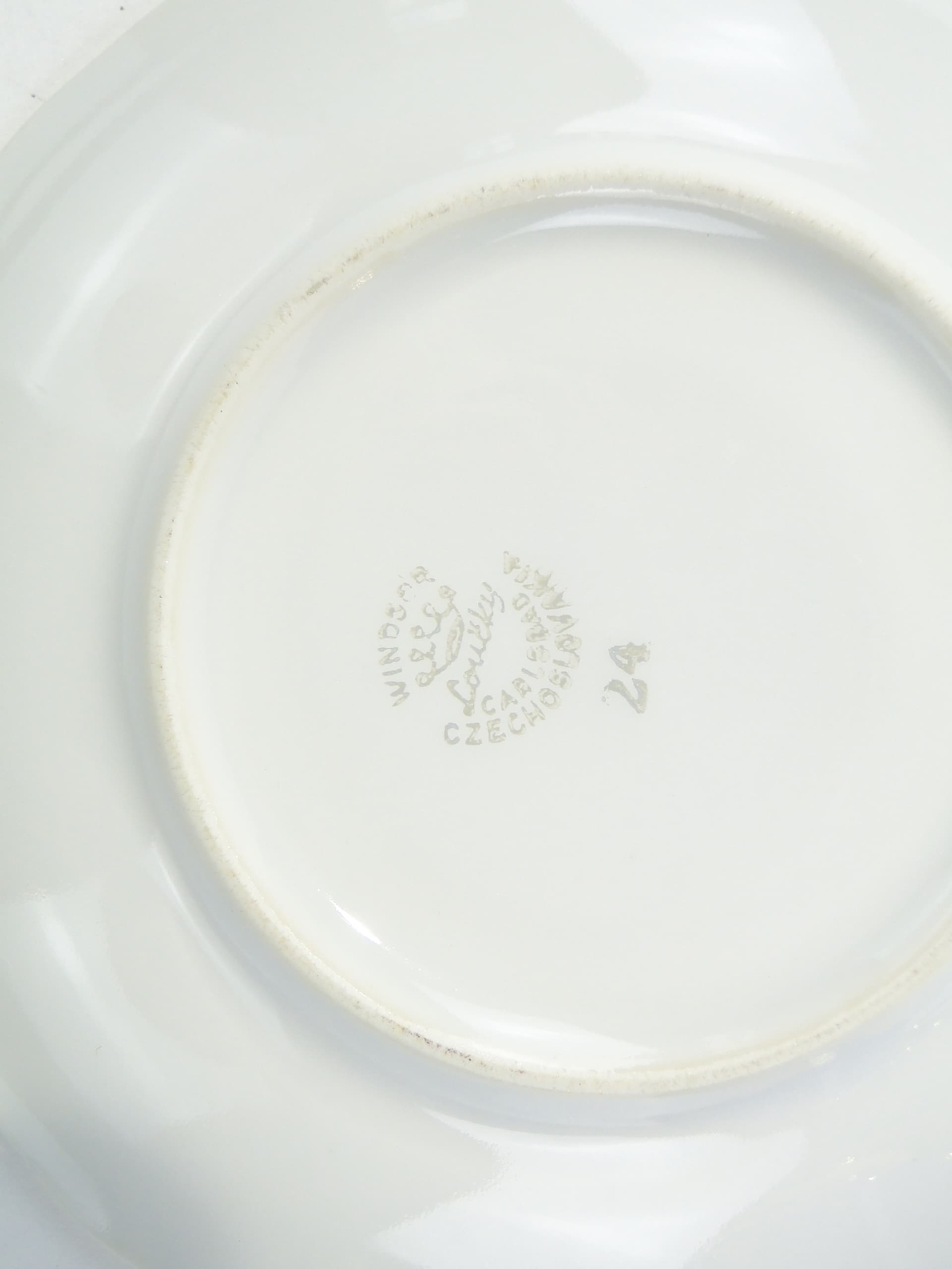 Filiżanka do espresso Windsor, porcelana biała niebieska, złocenie, Karlovy Vary, Czechosłowacja, lata 50. - 372255