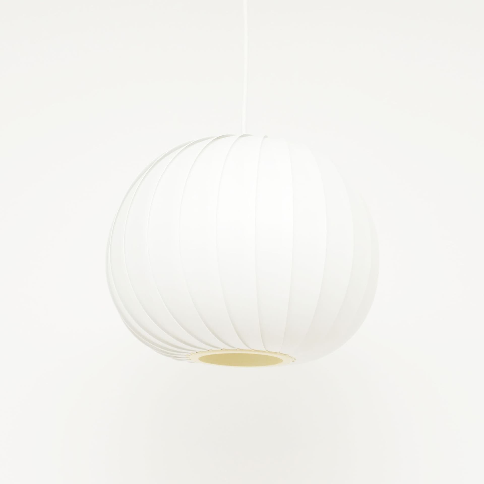 Lampa wisząca Menuett, biały, plastik, proj. L. Schiøler, Dania, lata 70. - 372544