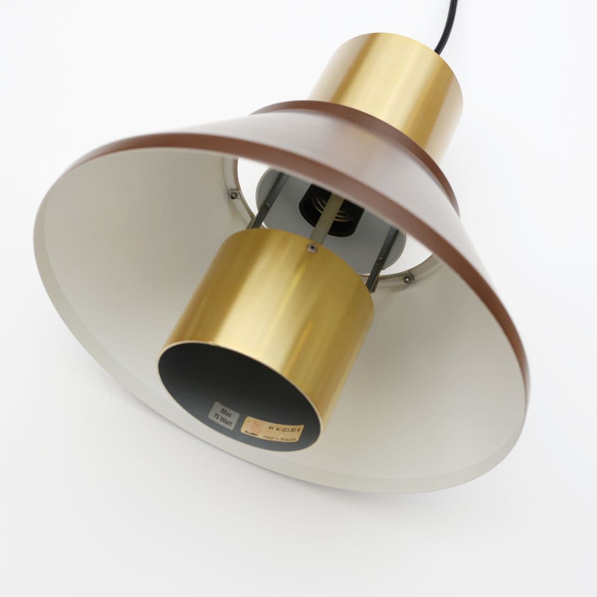 Lampa wisząca Life, metal brązowy, aluminium złoty, proj. J. Hammerborg, Dania, lata 70. - 372558