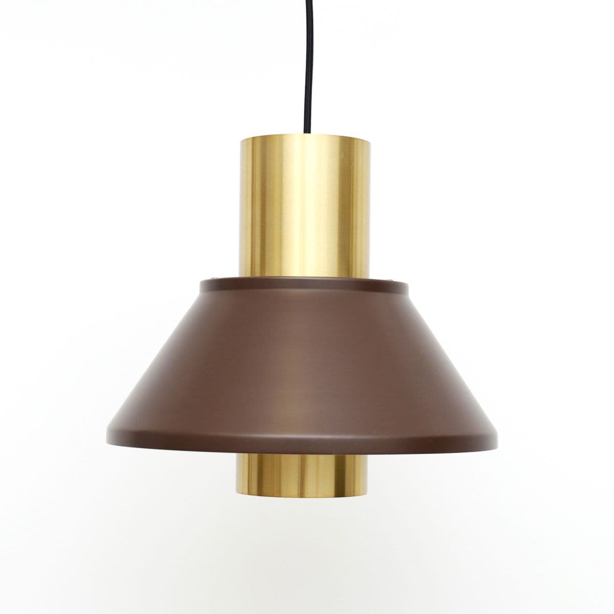 Lampa wisząca Life, metal brązowy, aluminium złoty, proj. J. Hammerborg, Dania, lata 70. - 372560