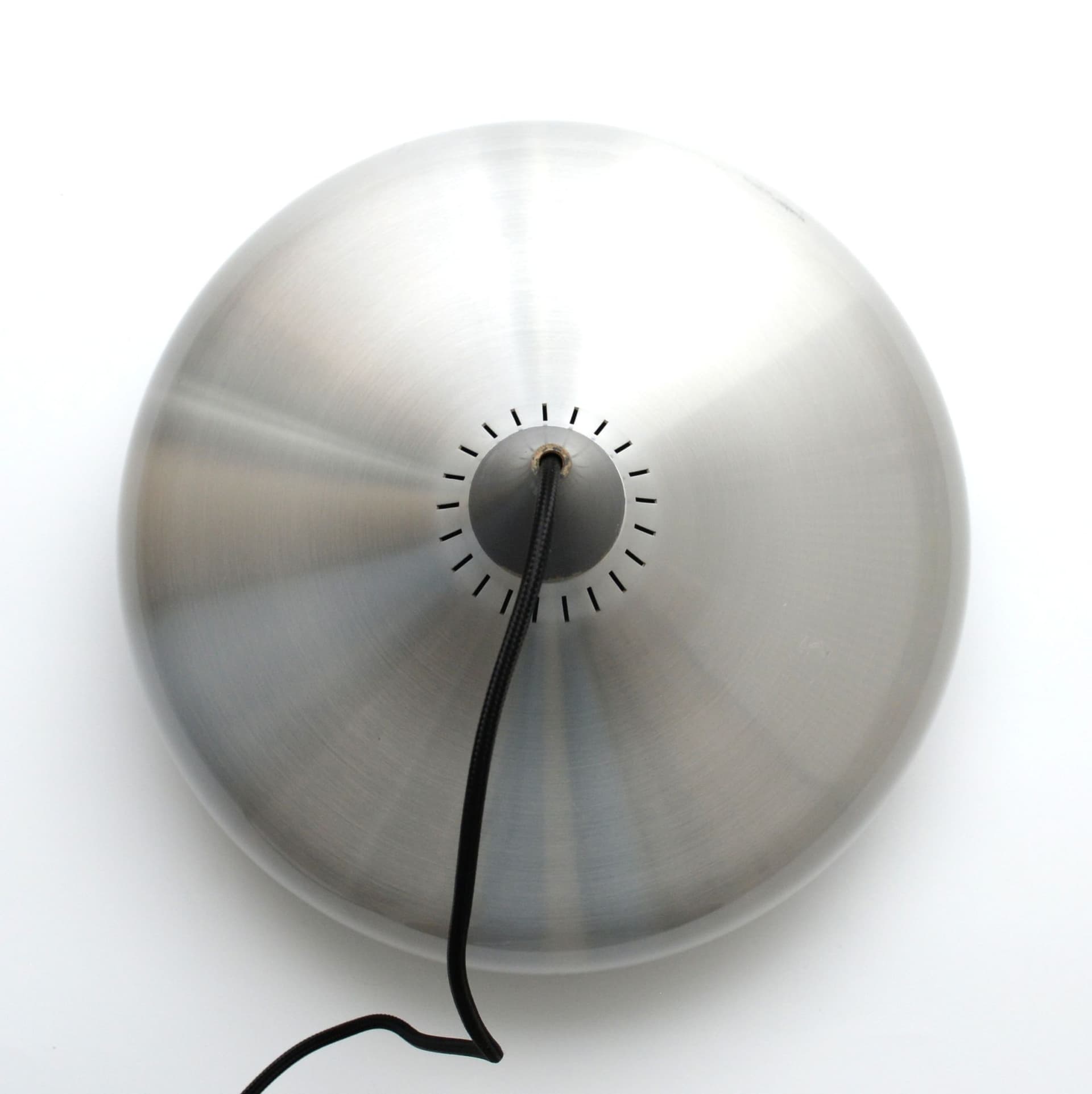Lampa wisząca Orient, aluminium srebrny, drewno brązowy, proj. J. Hammerborg, Dania, lata 60. - 372564