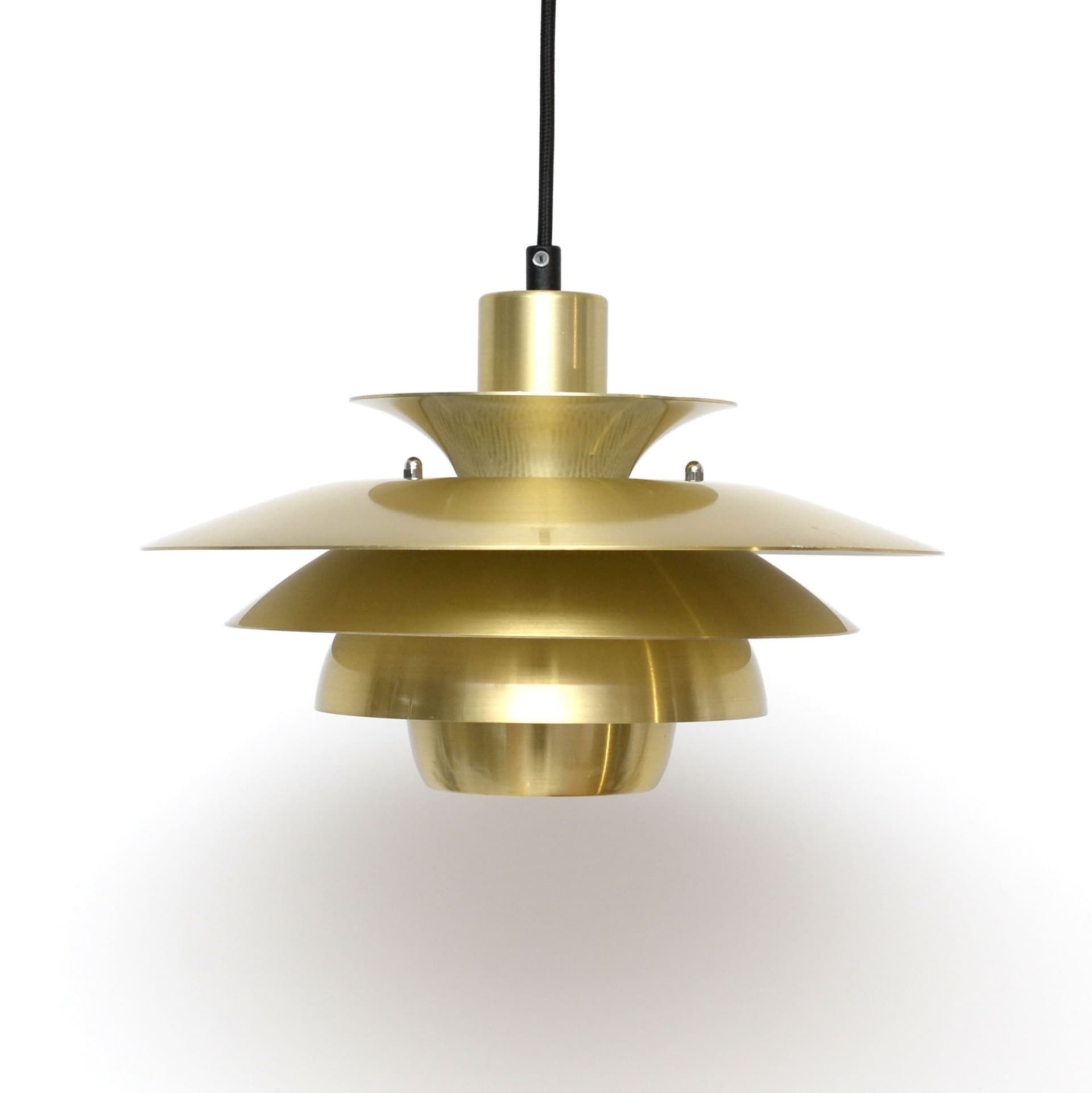 Lampa wisząca, złoty, mosiądz, Jeka, Dania, lata 70. - 372575