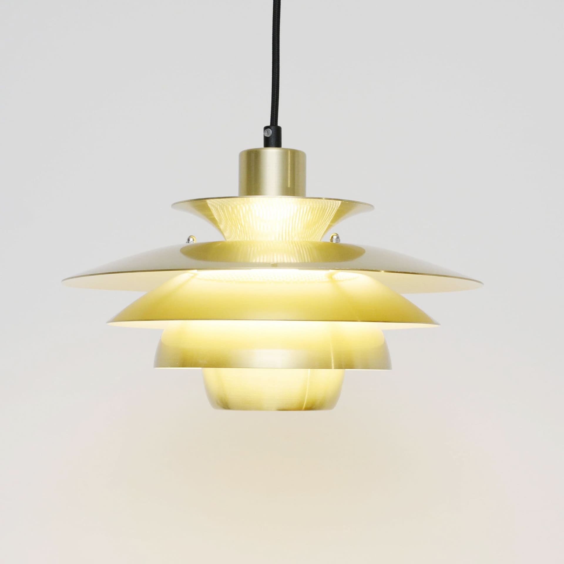 Lampa wisząca, złoty, mosiądz, Jeka, Dania, lata 70. - 372577