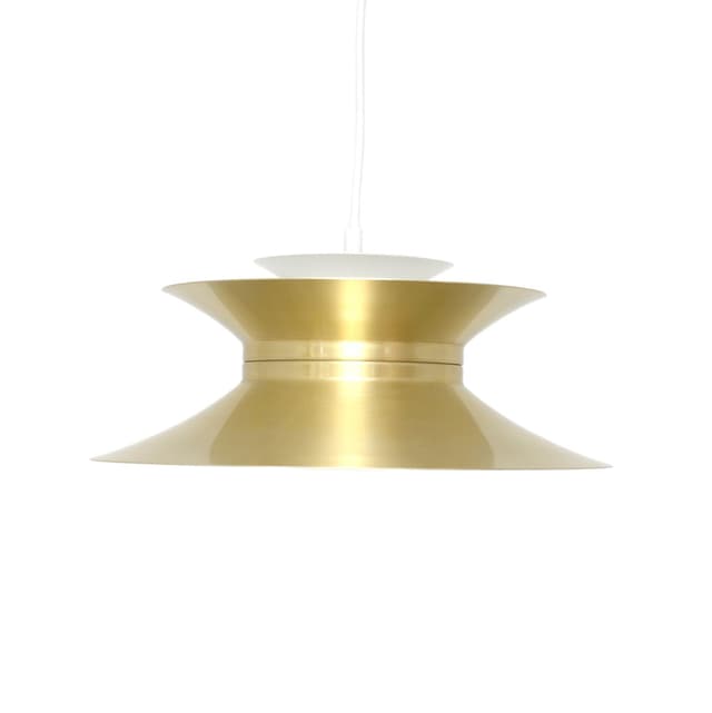 Lampa wisząca, złoty, biały, metal, Vitrika, Dania, lata 70. - WYMIARY