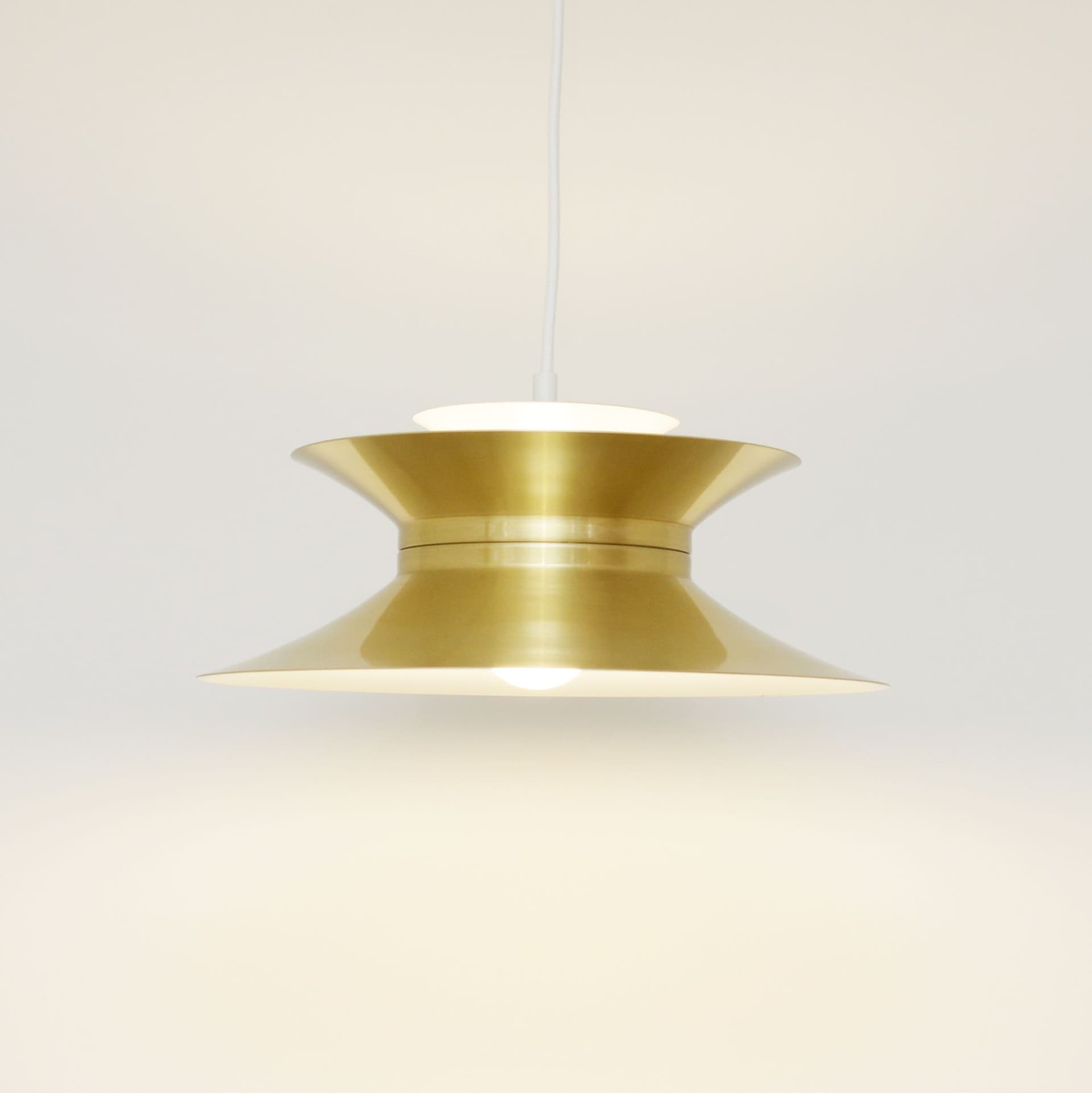 Lampa wisząca, złoty, biały, metal, Vitrika, Dania, lata 70. - 372586