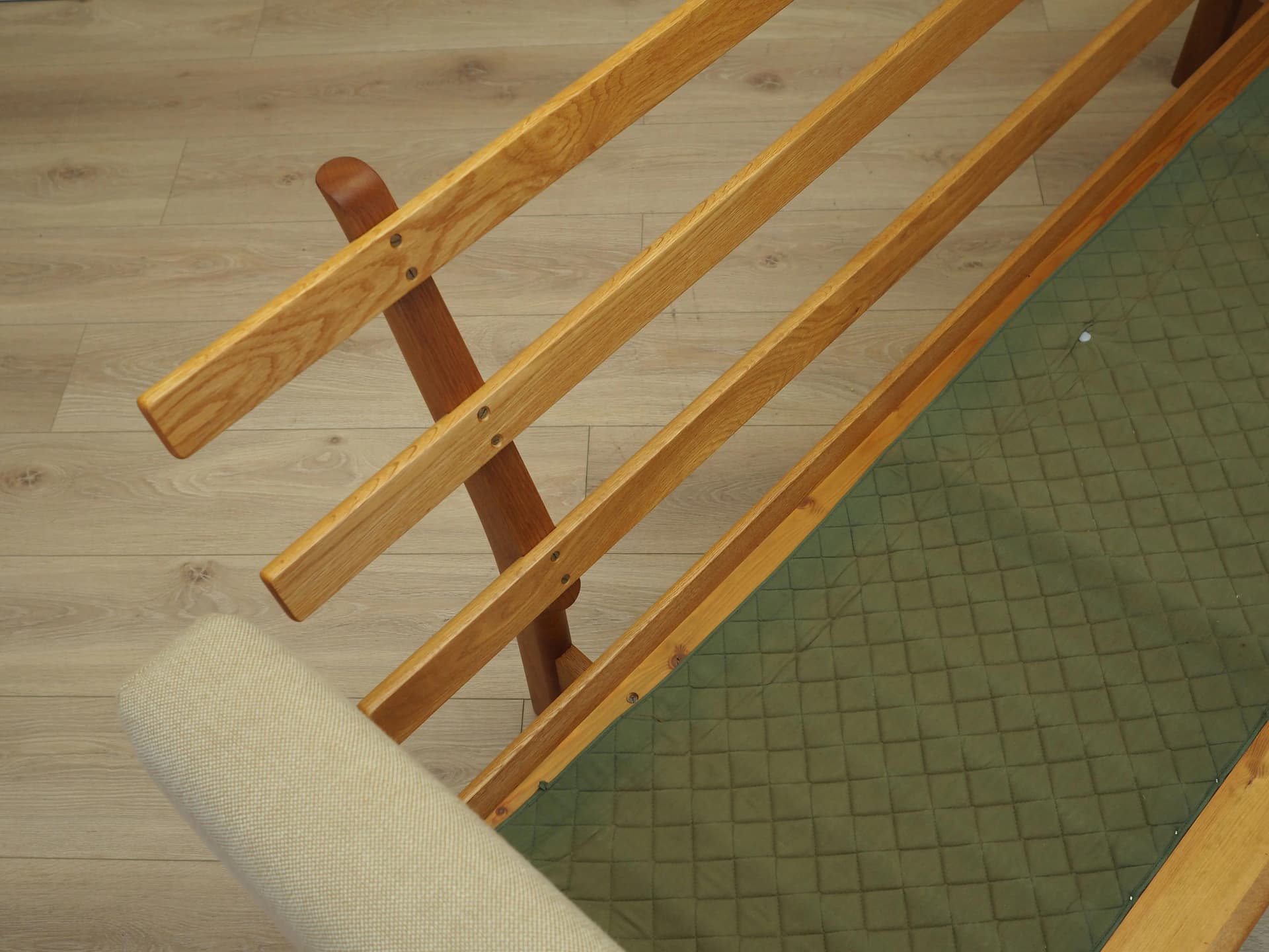 Sofa GE-236, beżowy Hallingdal, dąb, proj. H. Wegner, Dania, lata 60. - 27041