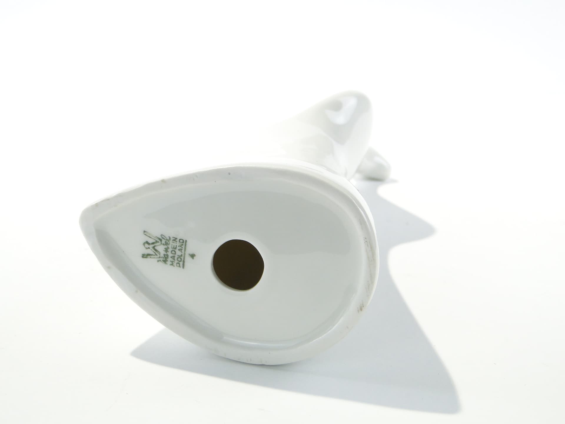 Figurka kobieta z ażurem, biała porcelana, Polska, lata 60. - 372646