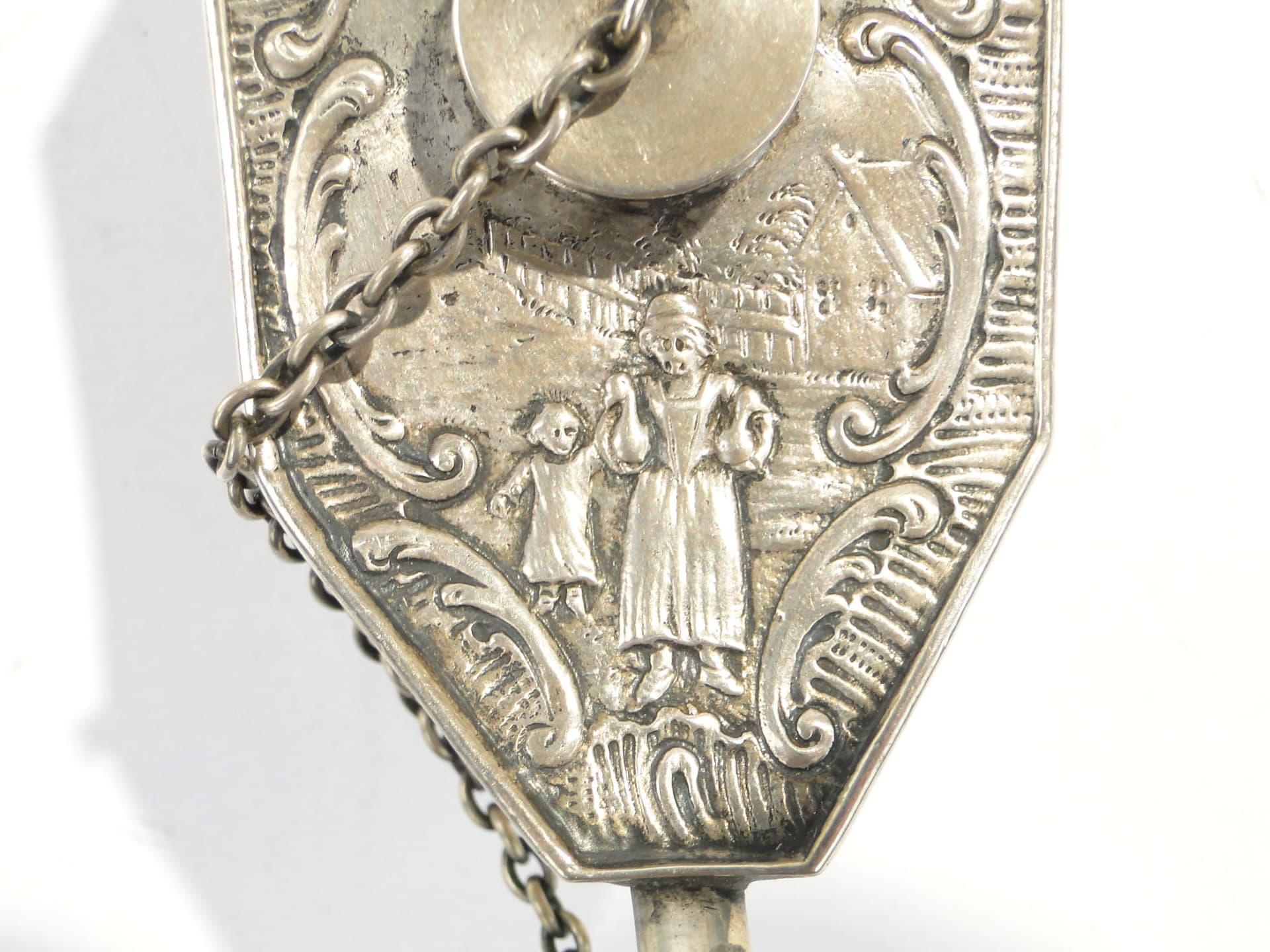 Stołowa lampa oliwna, srebro srebrny, Niemcy, XIX w. - 372783