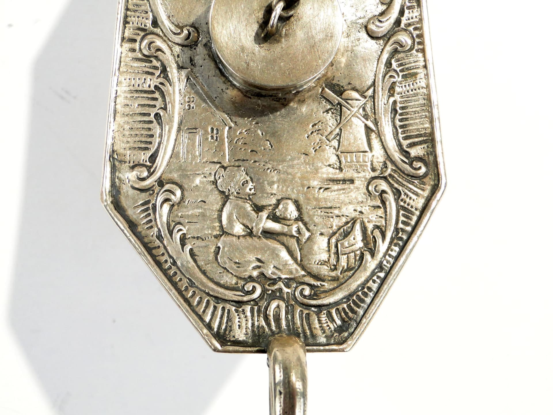 Stołowa lampa oliwna, srebro srebrny, Niemcy, XIX w. - 372779