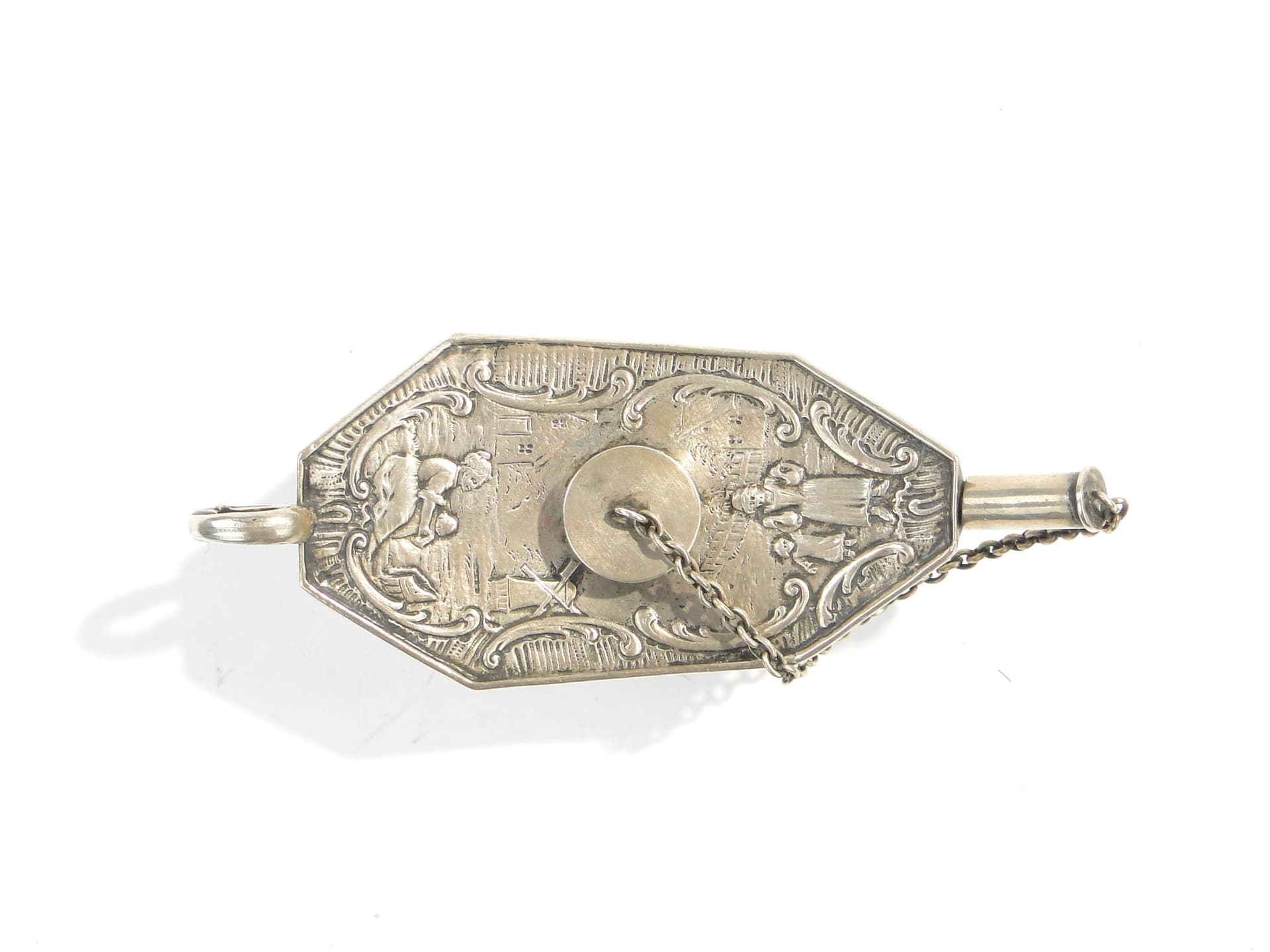 Stołowa lampa oliwna, srebro srebrny, Niemcy, XIX w. - 372782