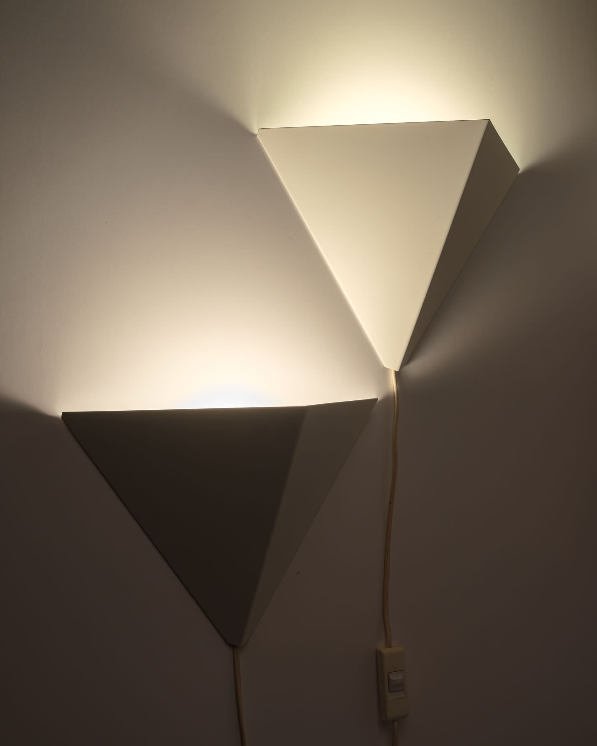 para kinkietów minimalistycznych, szary, metal, Dania, lata 80. - 372806