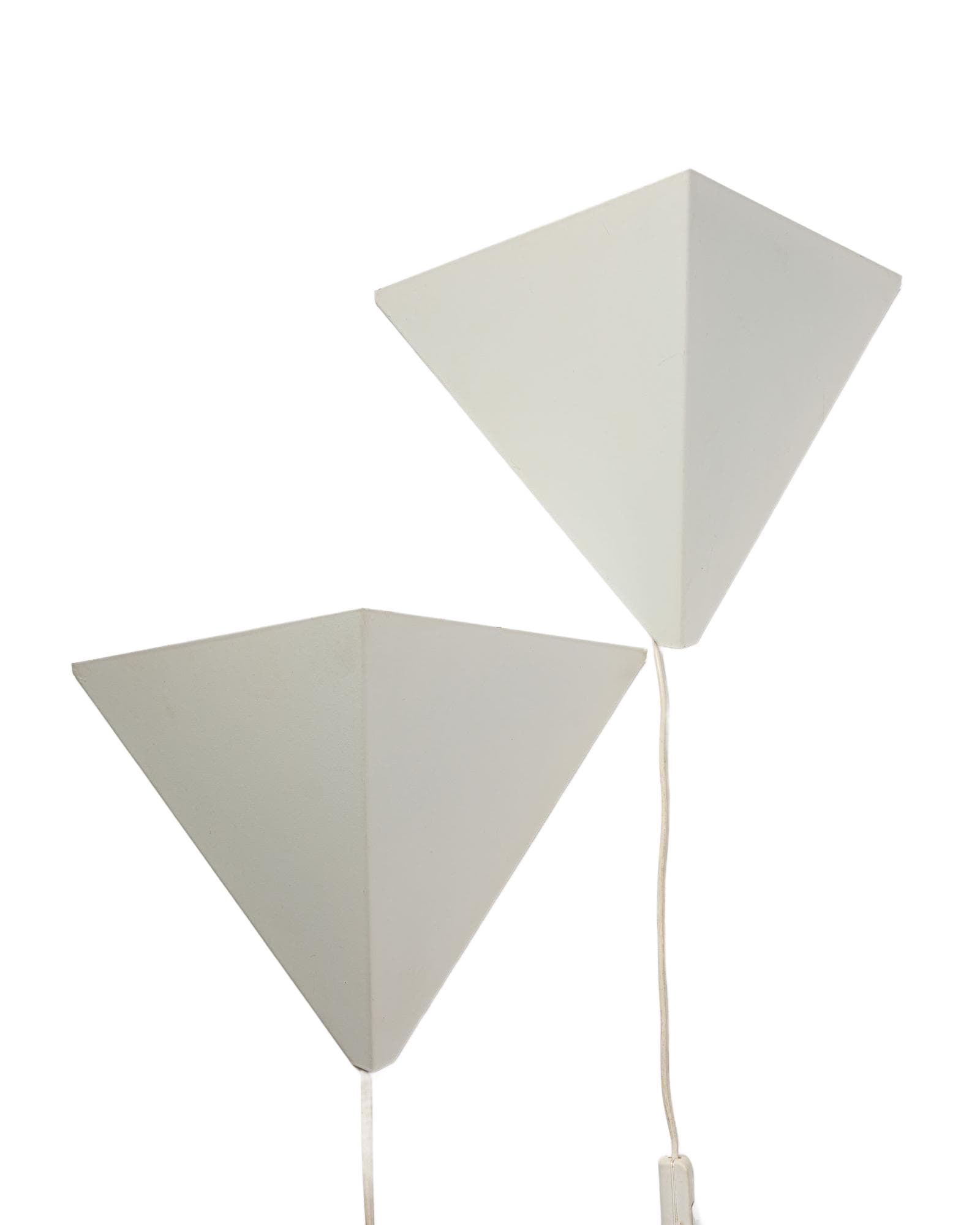 para kinkietów minimalistycznych, szary, metal, Dania, lata 80.