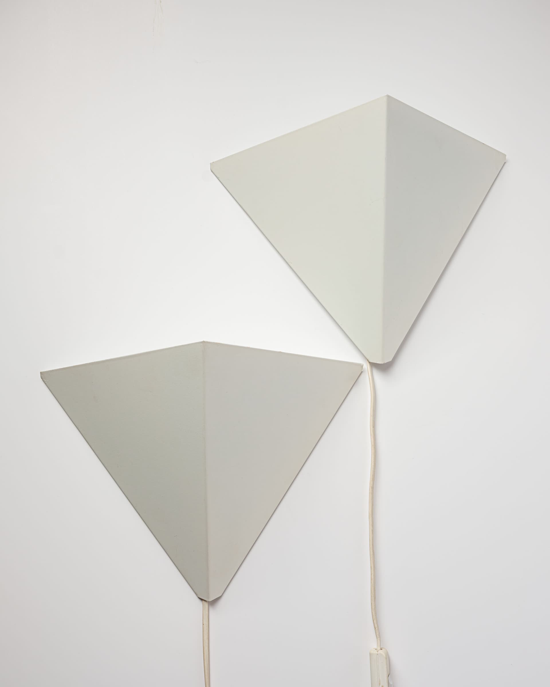 para kinkietów minimalistycznych, szary, metal, Dania, lata 80. - 372805
