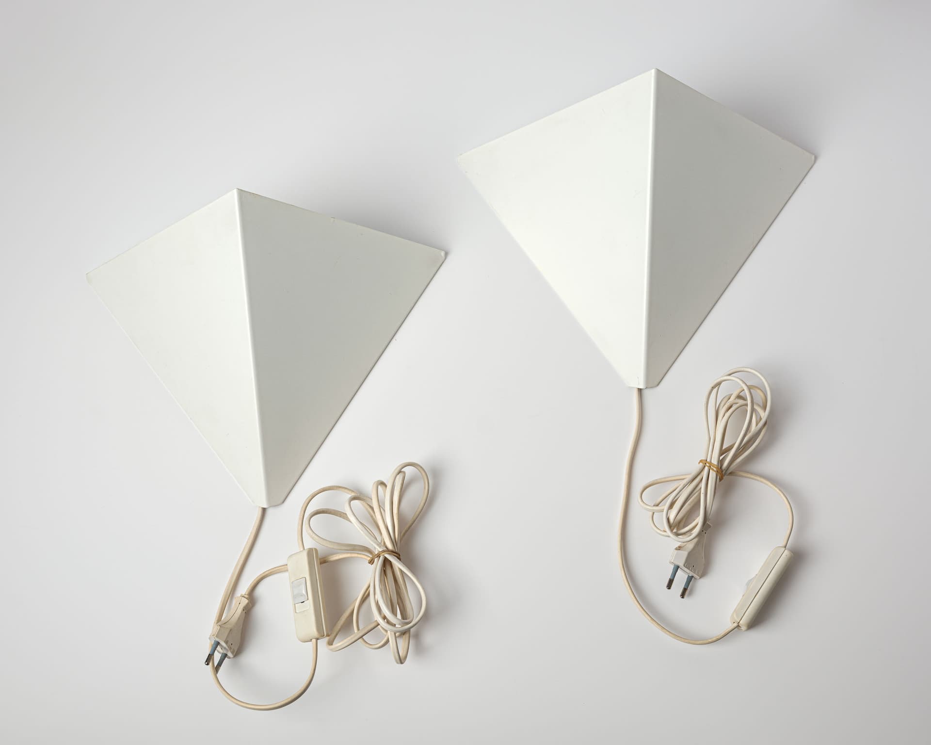 para kinkietów minimalistycznych, szary, metal, Dania, lata 80. - 372808