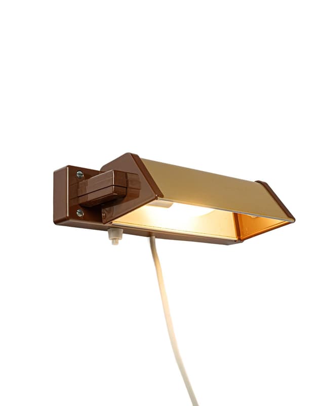 Lampa ścienna, brązowy, plastik, Dania, lata 80. - WYMIARY