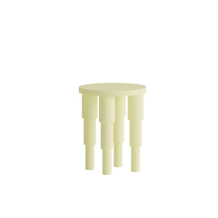 Side table Tele 01.01 yellow, Ø40, Snapp Form