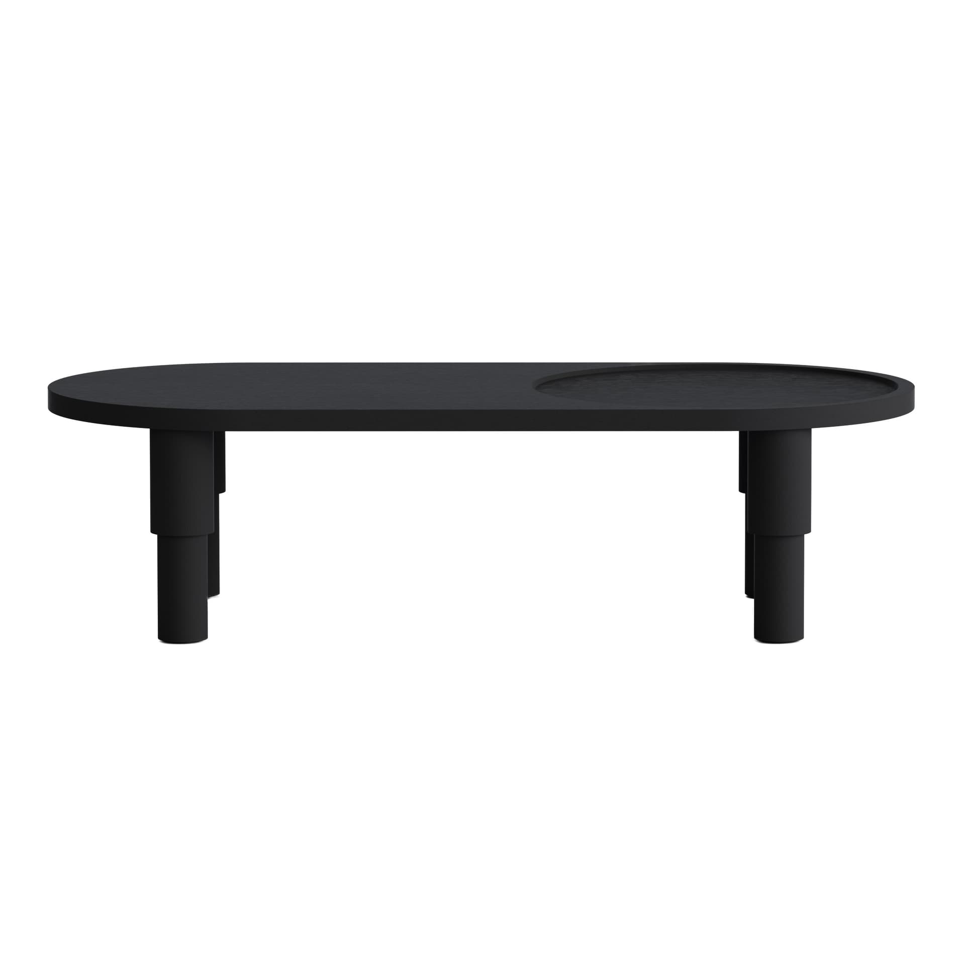 Coffee table Tele 02.01 black, 130x60, Snapp Form
