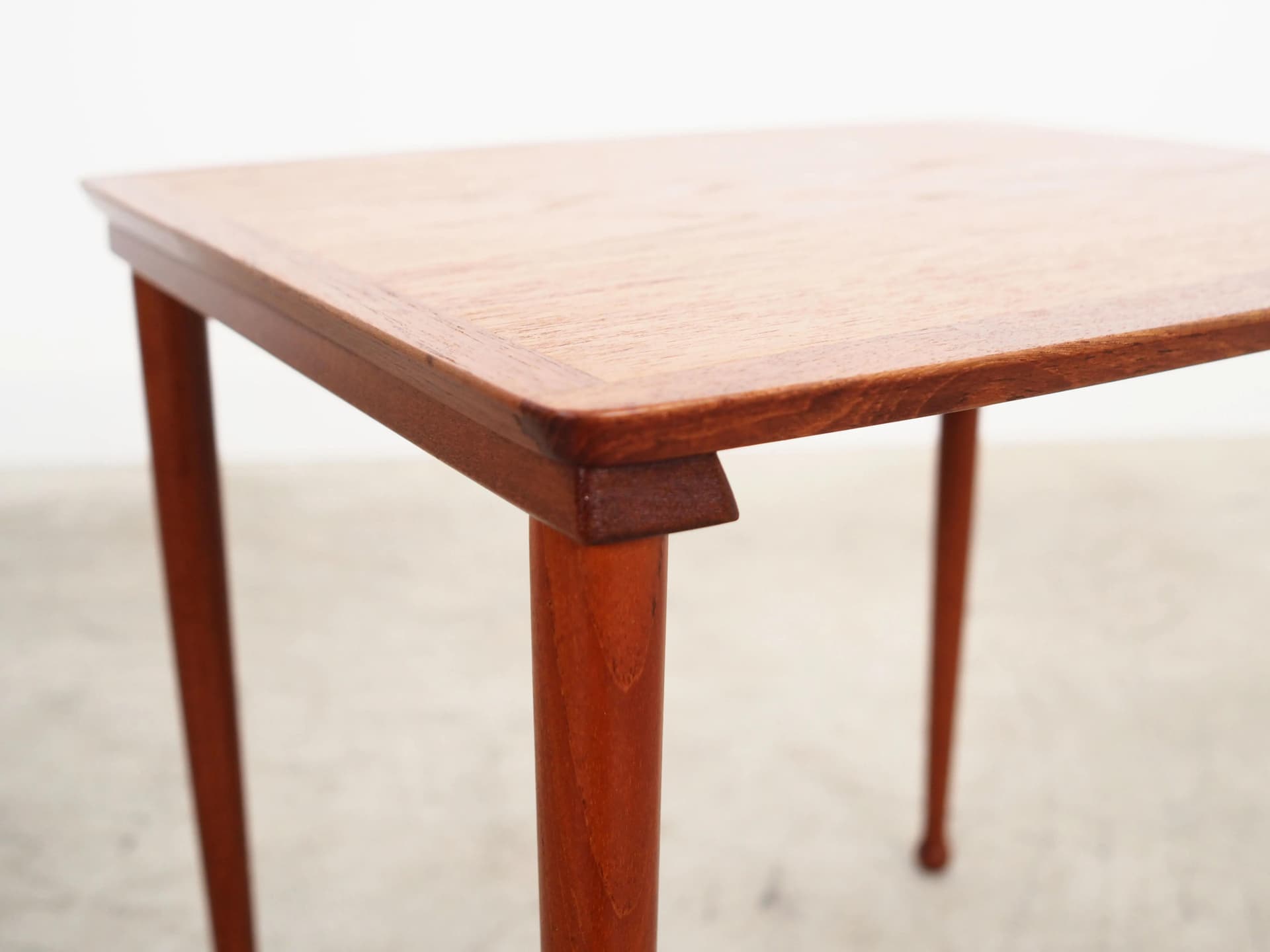 Coffee table, orange teak, Denmark, 1970s. - 27302
