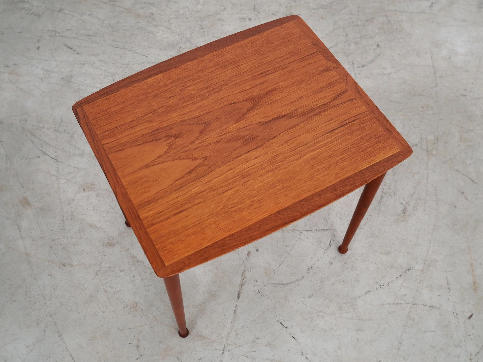 Coffee table, orange teak, Denmark, 1970s. - 27301