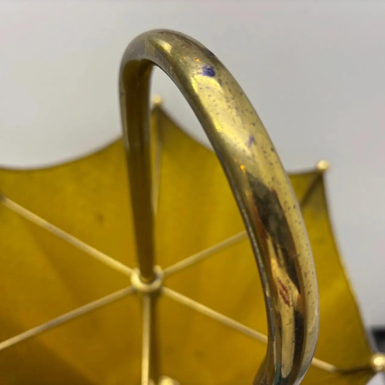 Umbrella stand, golden brass, Germany, 1970s. - 27161