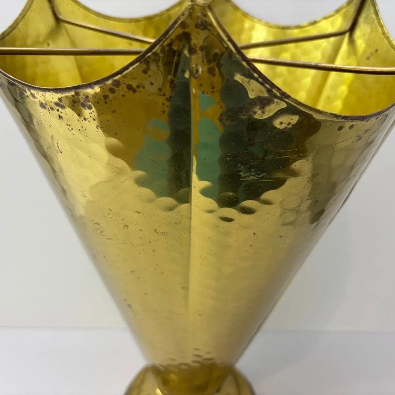 Umbrella stand, golden brass, Germany, 1970s. - 27160