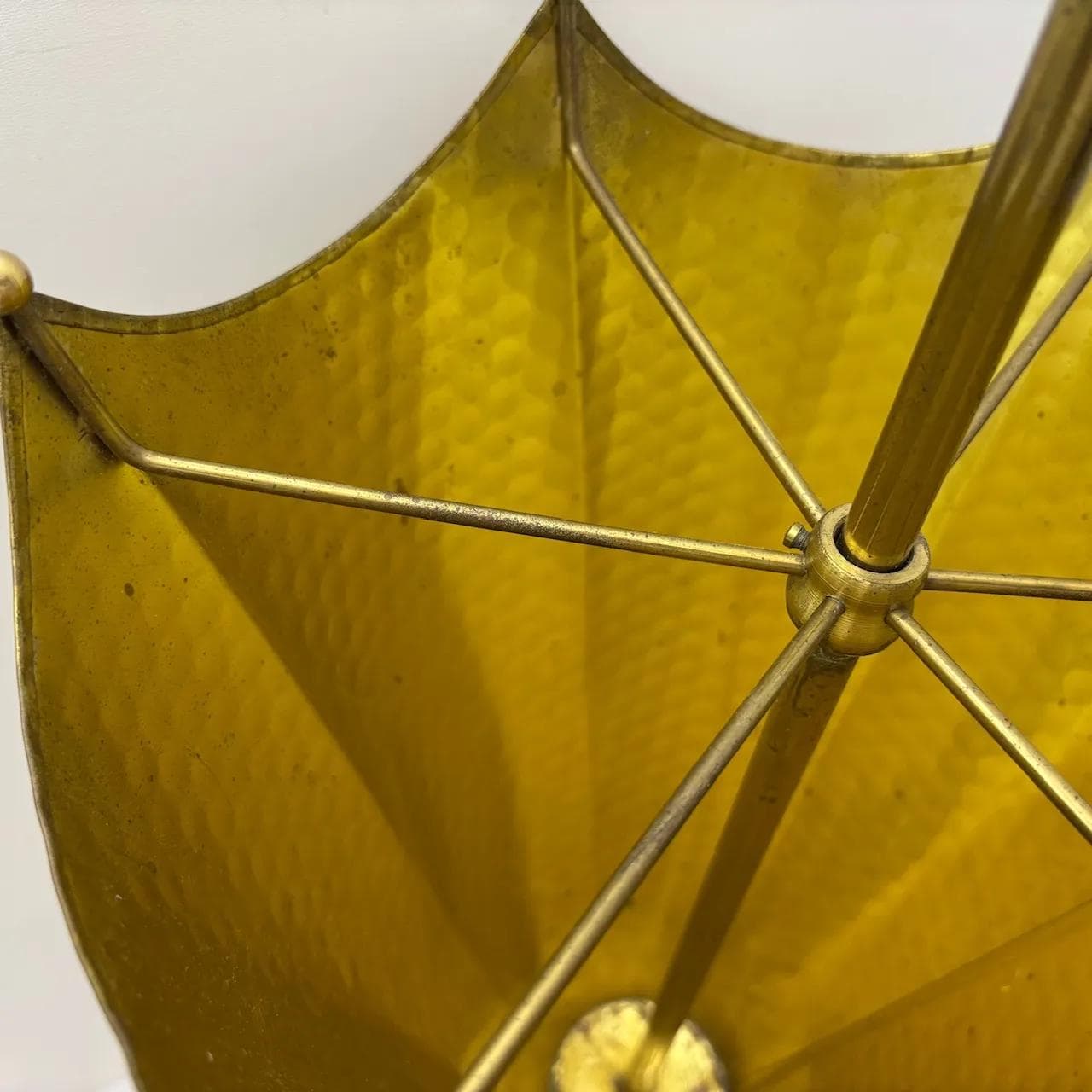 Umbrella stand, golden brass, Germany, 1970s. - 27163