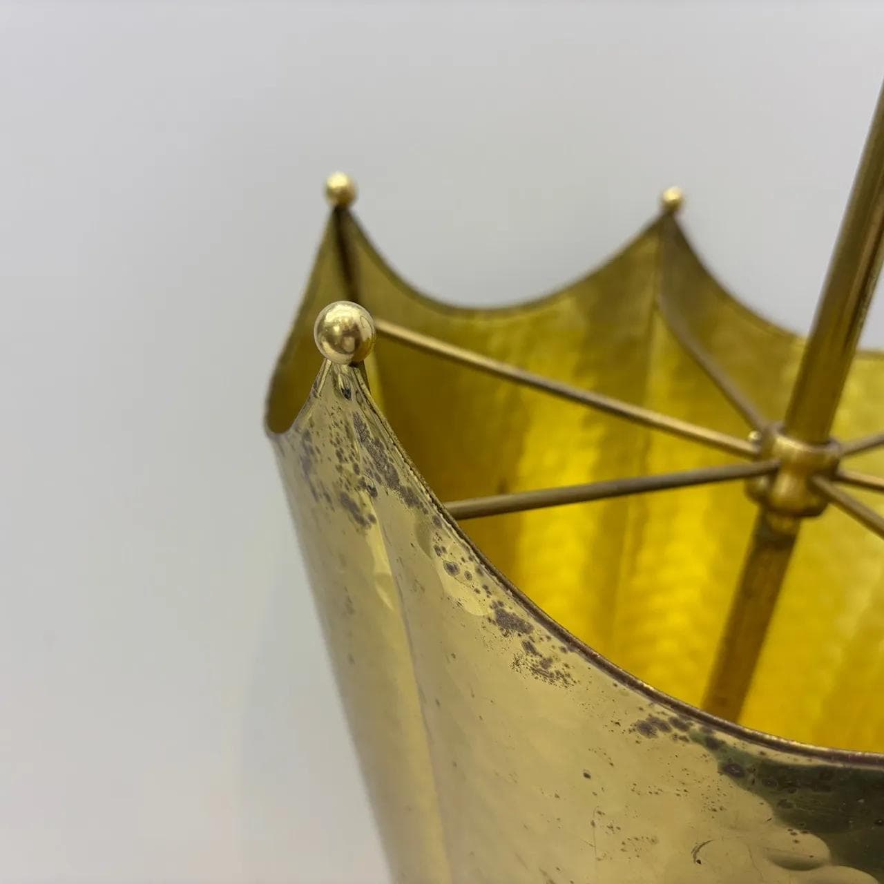 Umbrella stand, golden brass, Germany, 1970s. - 27164