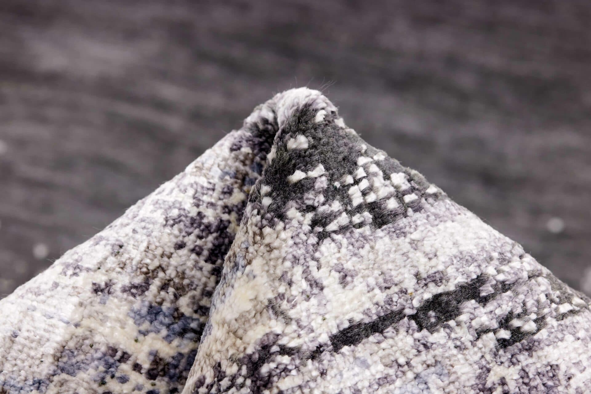 Rug Seduction grey silver white beige, 170x240, wool viscose, Reza's - 374054
