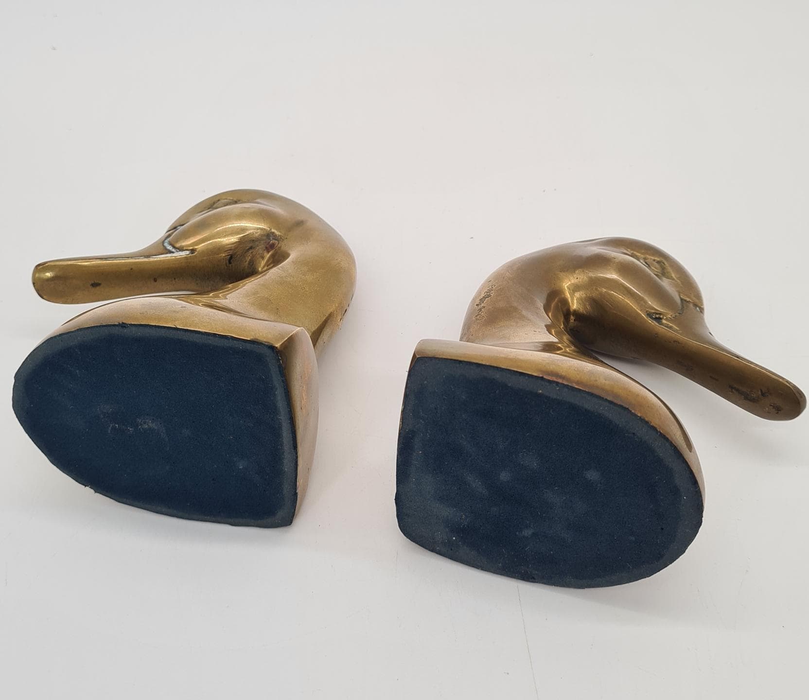 Pair of bookends Duck, brass gold, 1970s - 374073