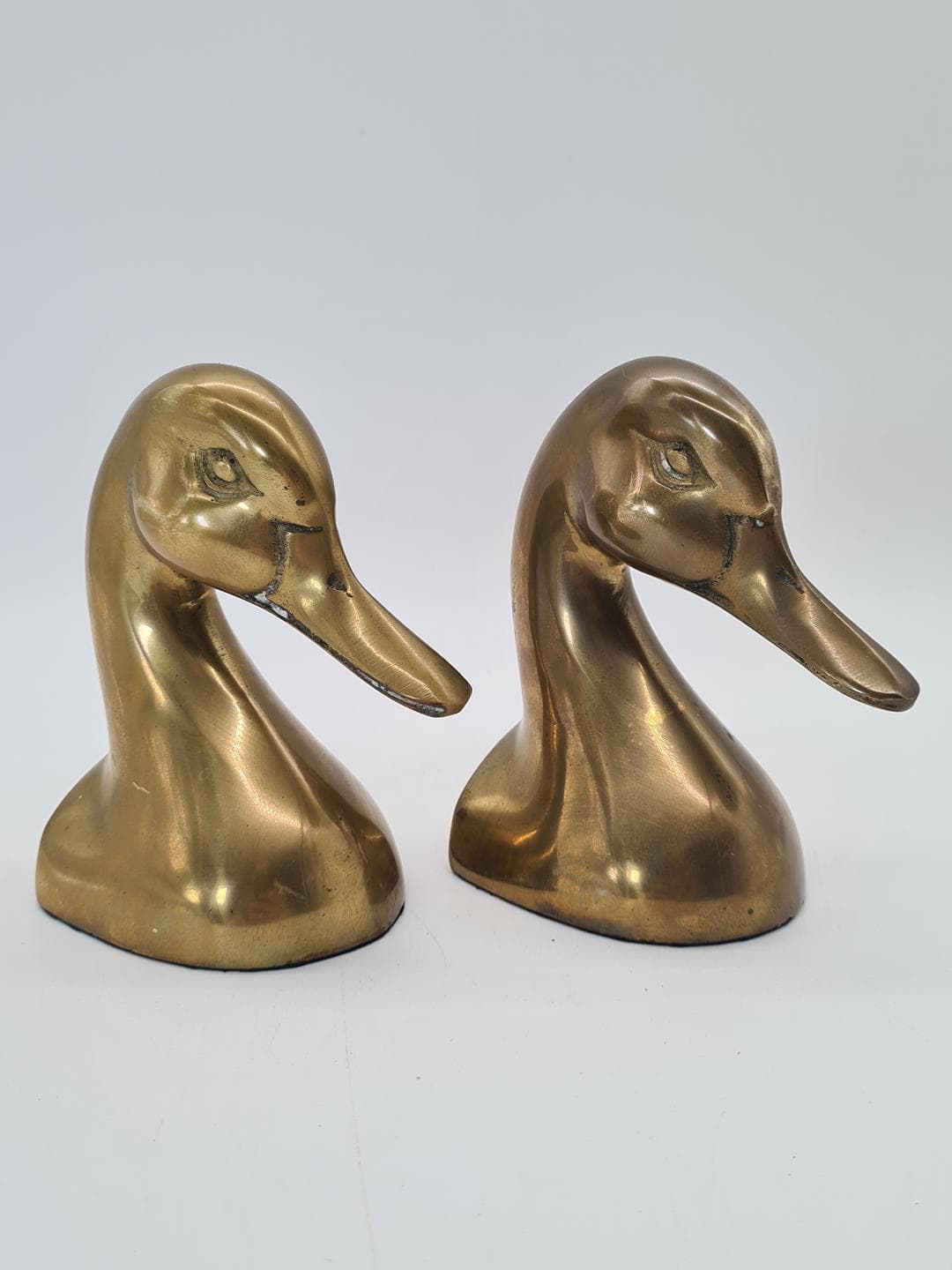 Pair of bookends Duck, brass gold, 1970s - 374071