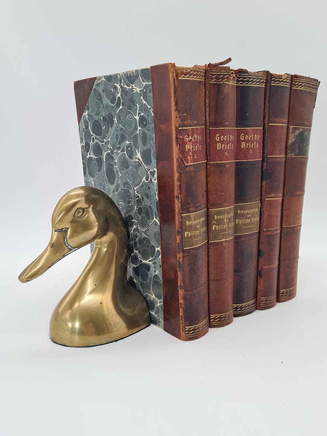 Pair of bookends Duck, brass gold, 1970s - 374069