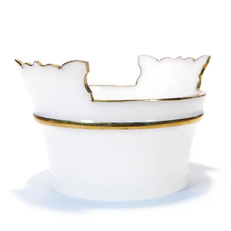 Jardiniere Biedermeier, white opaline glass, Austria, 19th c. - 27222