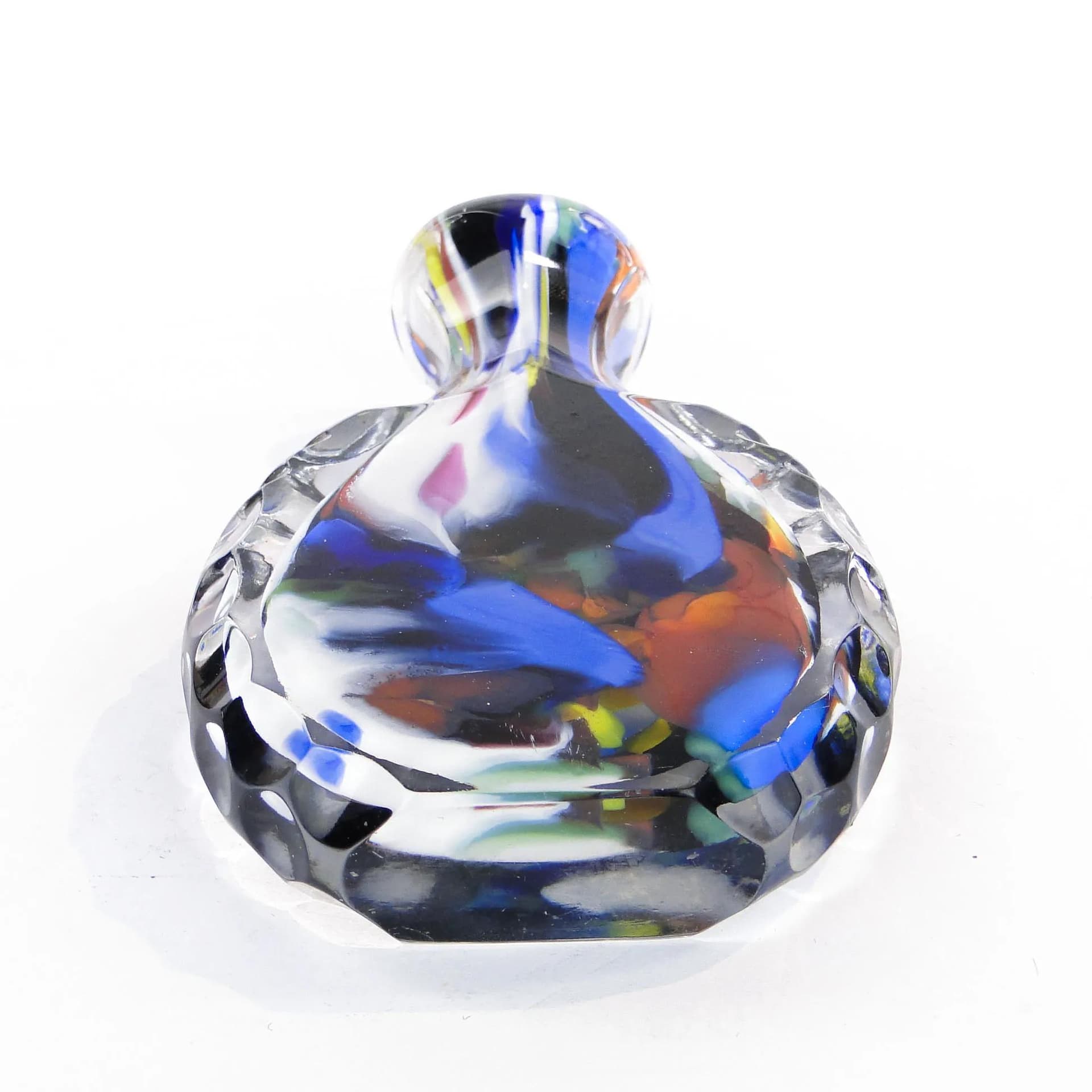 Snuff bottle, multicolor mosaic glass, Germany, 1950s. - 374298