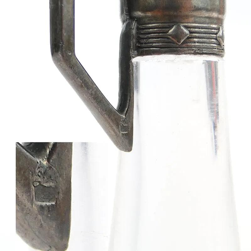 Art Nouveau cruet, transparent glass, pewter mounts, WMF, Germany, early 20th c. - 27218